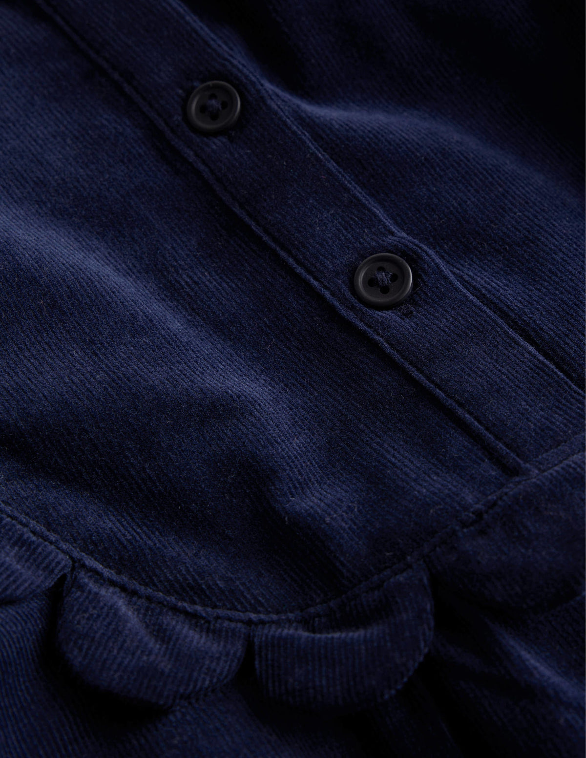 Scallop Cord Dress-French Navy - Image 3