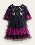 Halloween Tulle Dress-Chrysanthemum Purple
