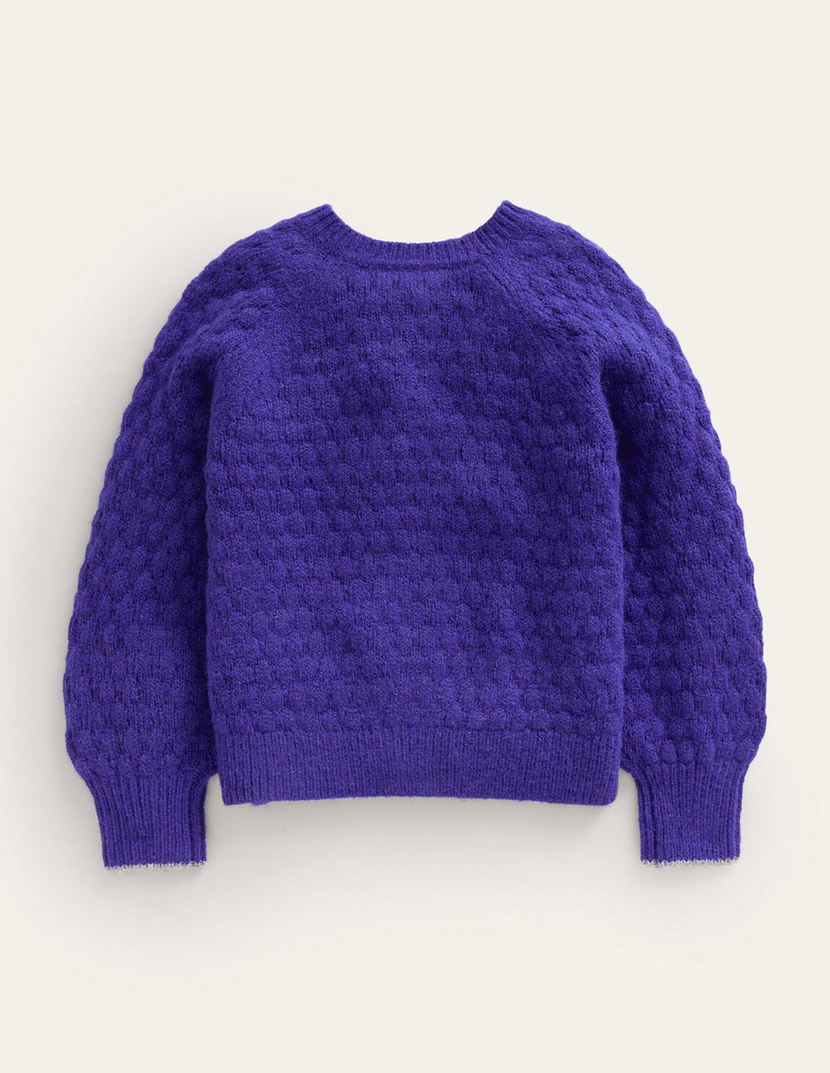 Bobble Stitch Cardigan-Bluing Blue-2