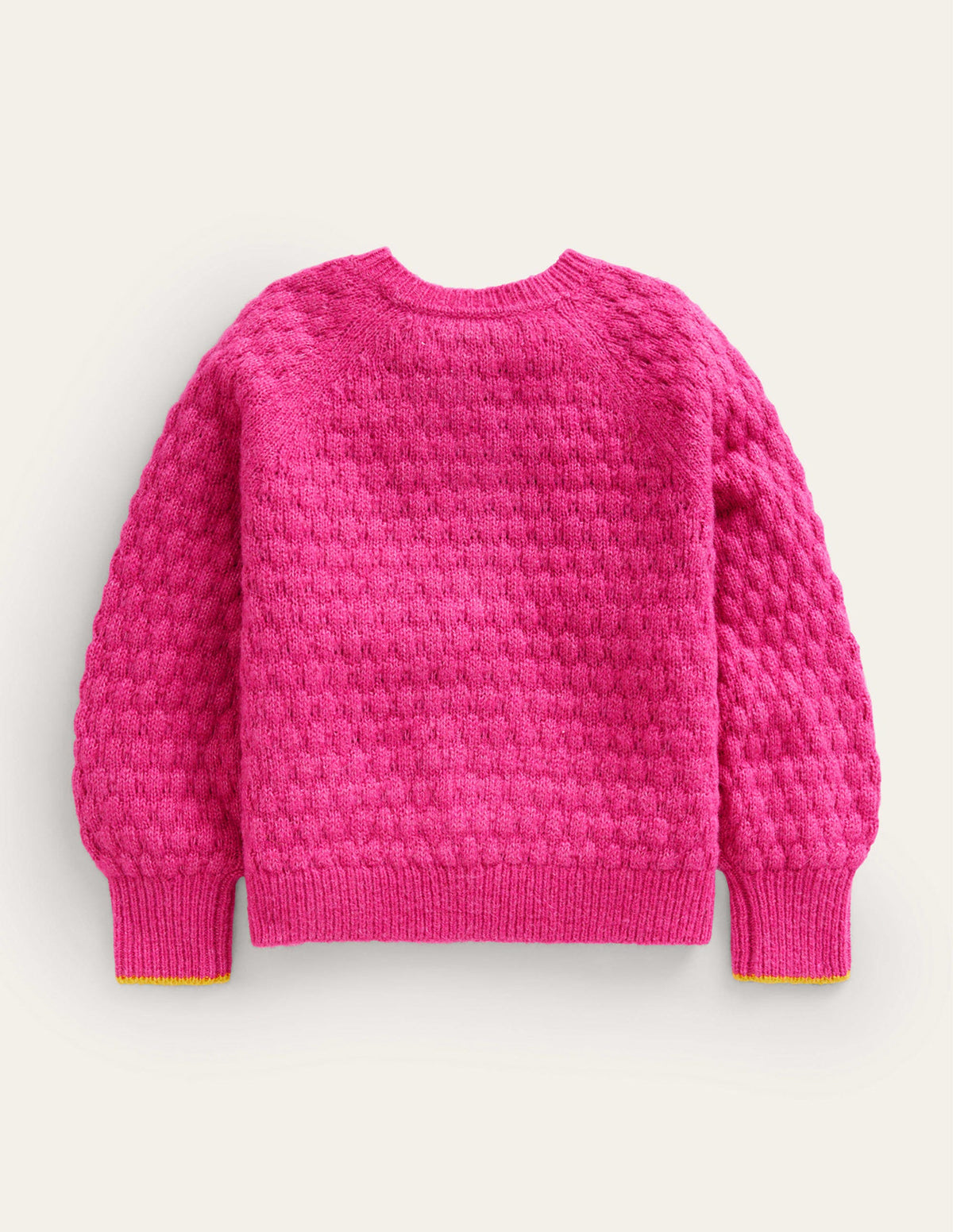 Bobble Stitch Cardigan-Mid Pink - Image 2