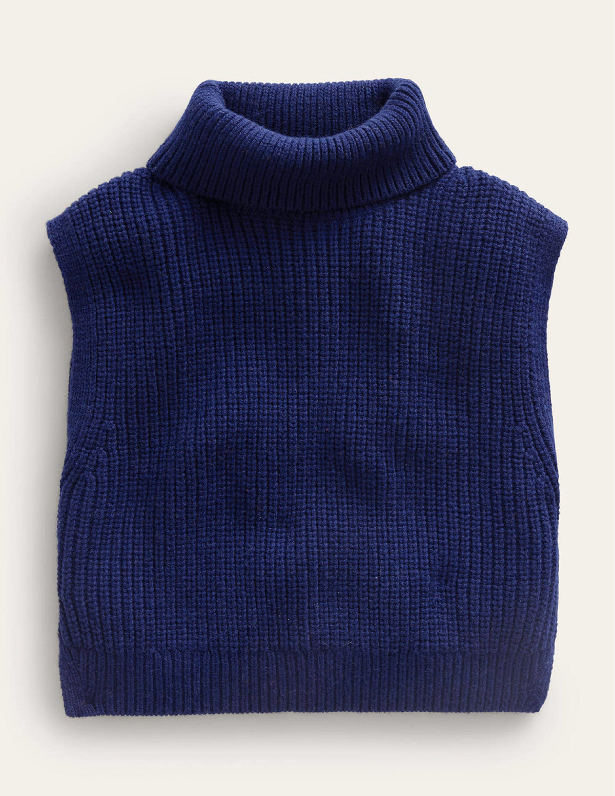 Roll Neck Tank-College Navy-1