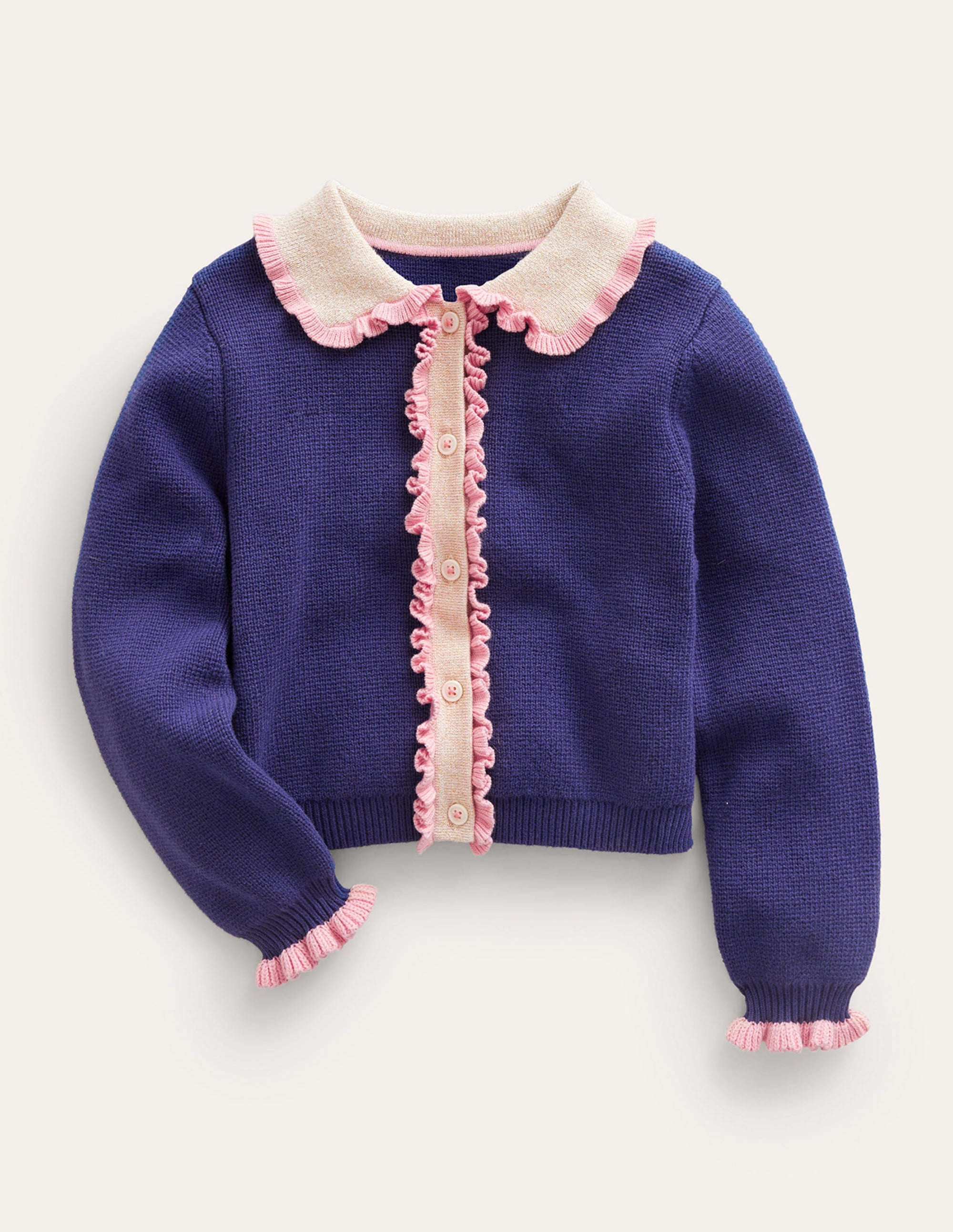 Knitted Jacket-College Navy - Image 1