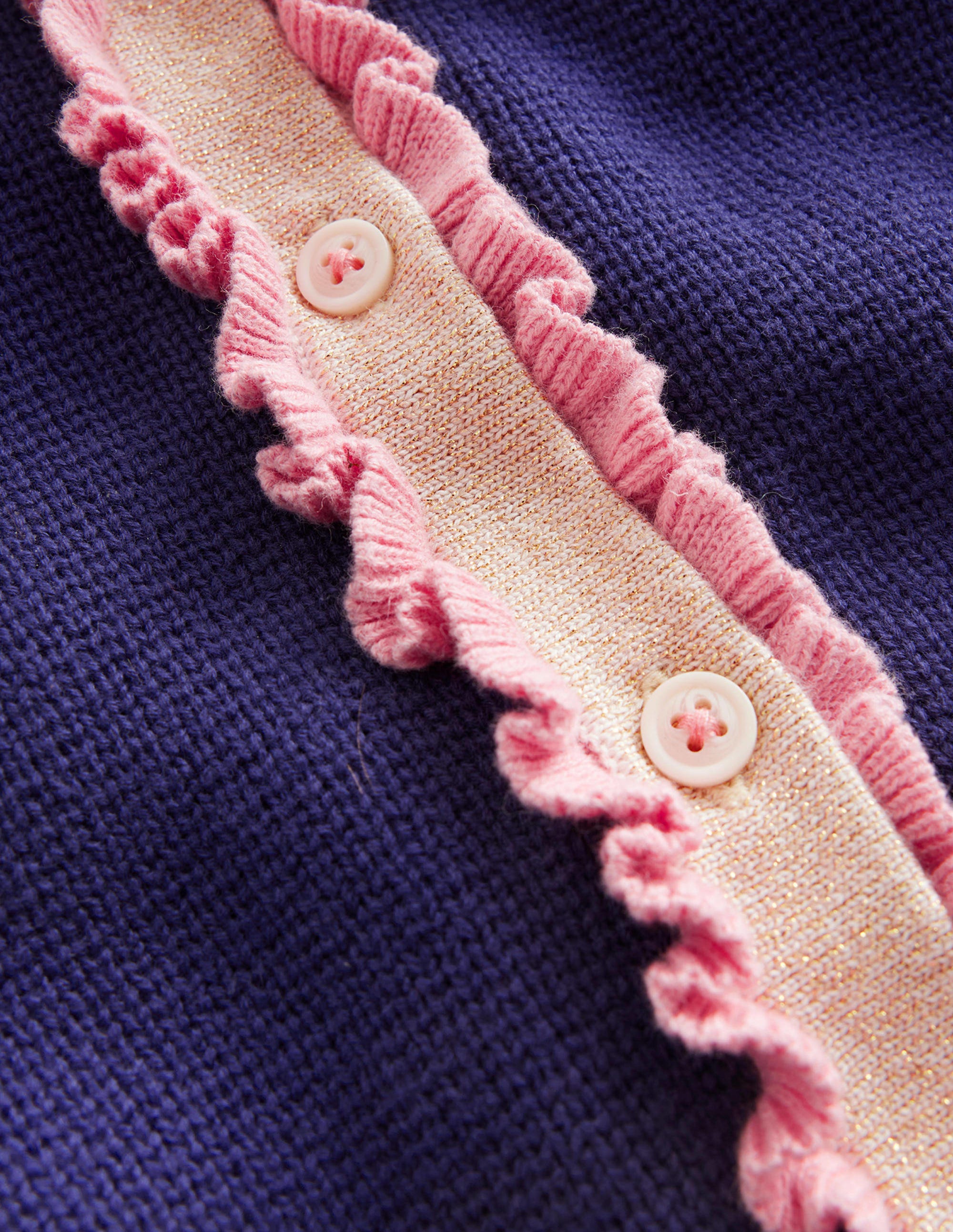 Knitted Jacket-College Navy - Image 3