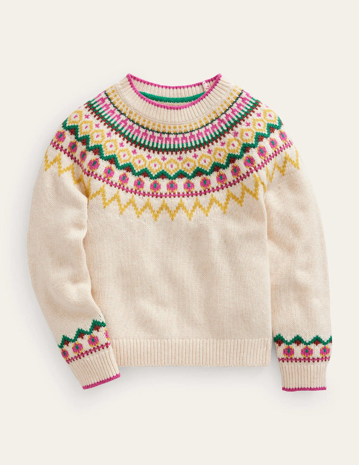 Fair Isle Jumper-Oatmeal Marl - Image 1