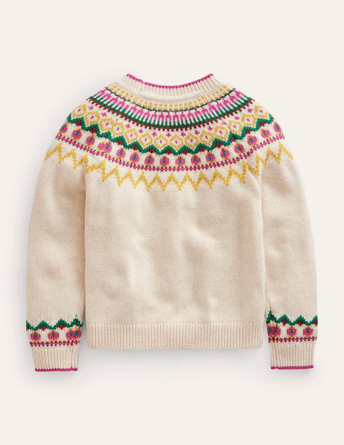 Fair Isle Jumper-Oatmeal Marl - Image 2