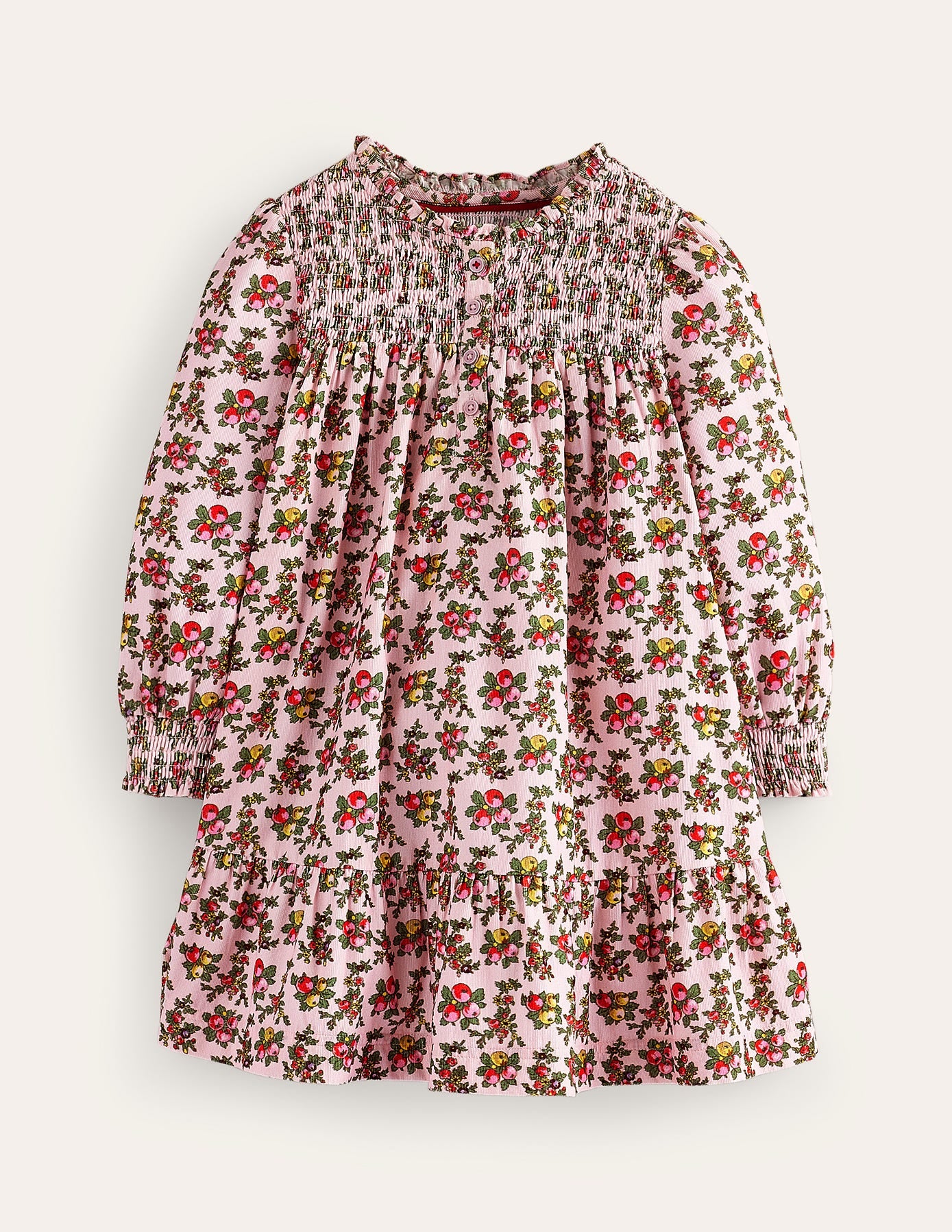 Shirred Cord Dress-French Pink Apple Orchard - Image 1