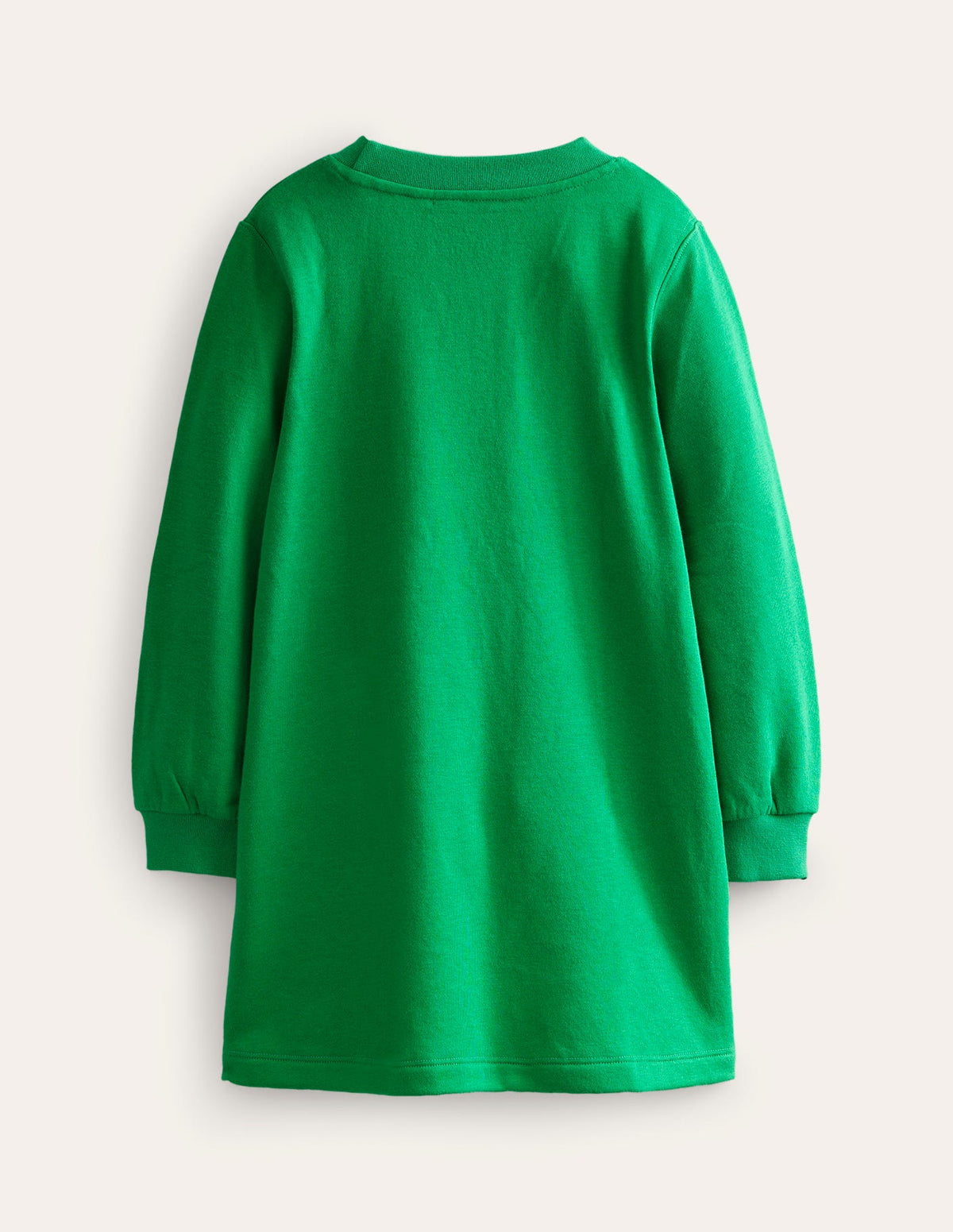 Cosy Appliqué Sweatshirt Dress-Deep Green Woodland-2