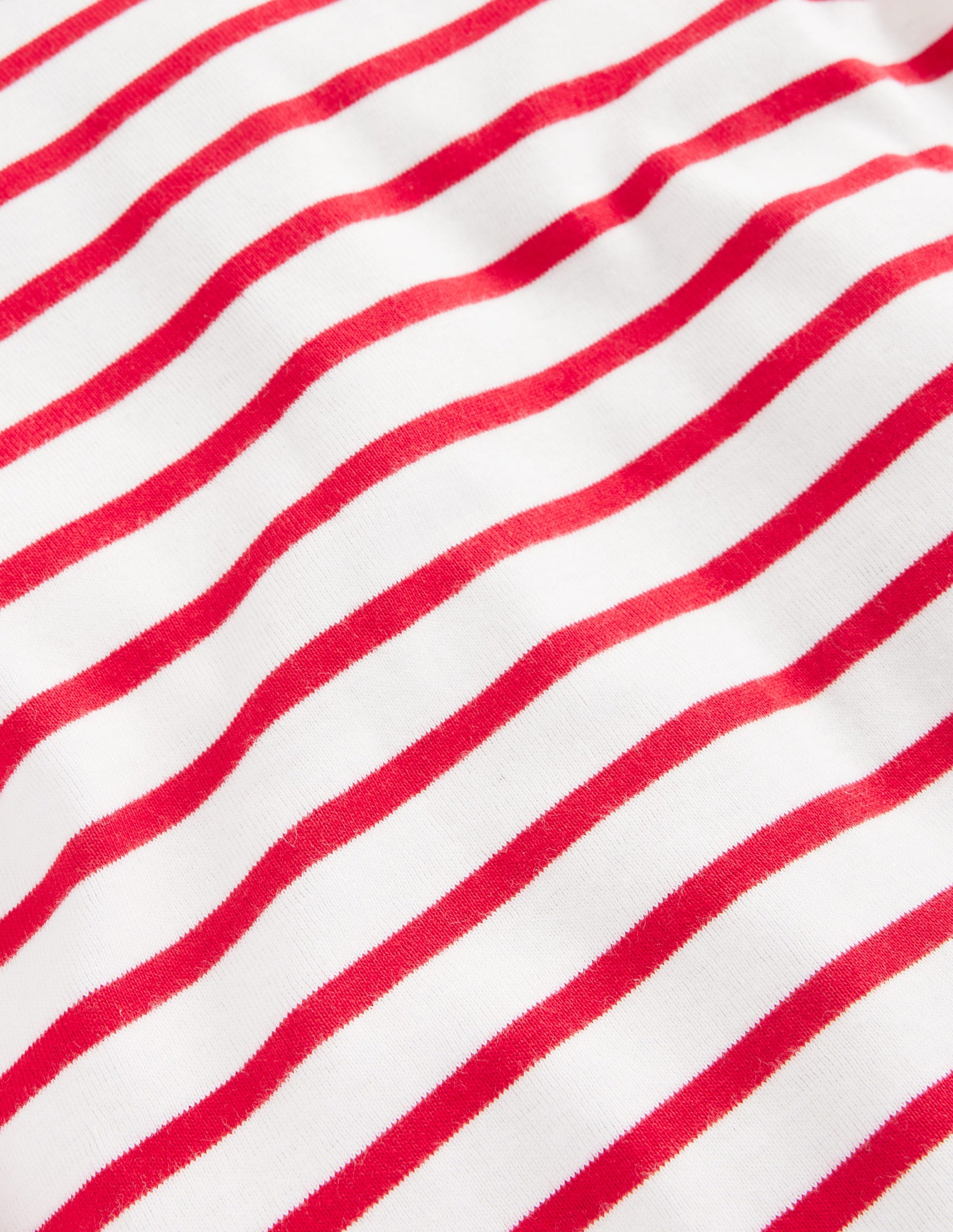 Snug Striped Long John Pyjamas-Rockabilly Red/Ivory-3