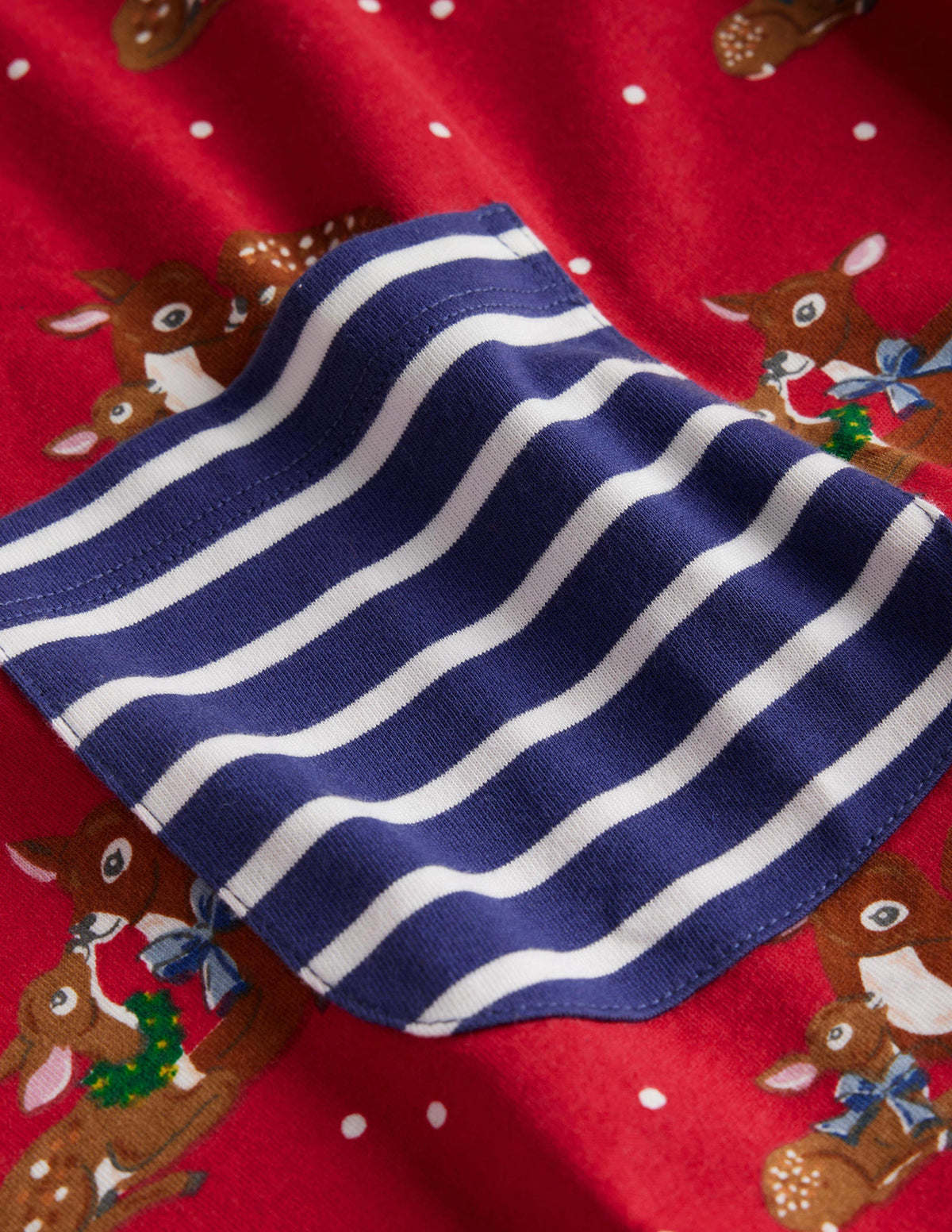 Printed Tunic-Rockabilly Red Festive Deer - Image 3