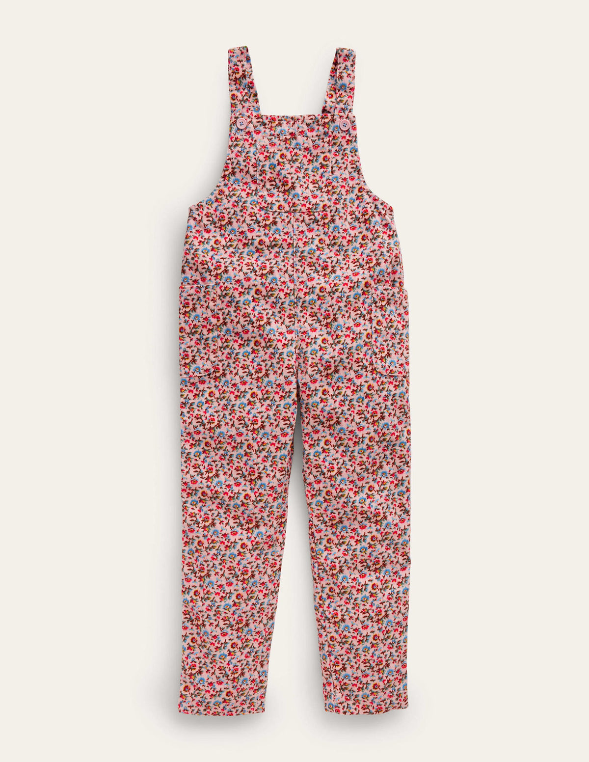 Relaxed Cord Dungarees-Light Pink Bramble - Image 1