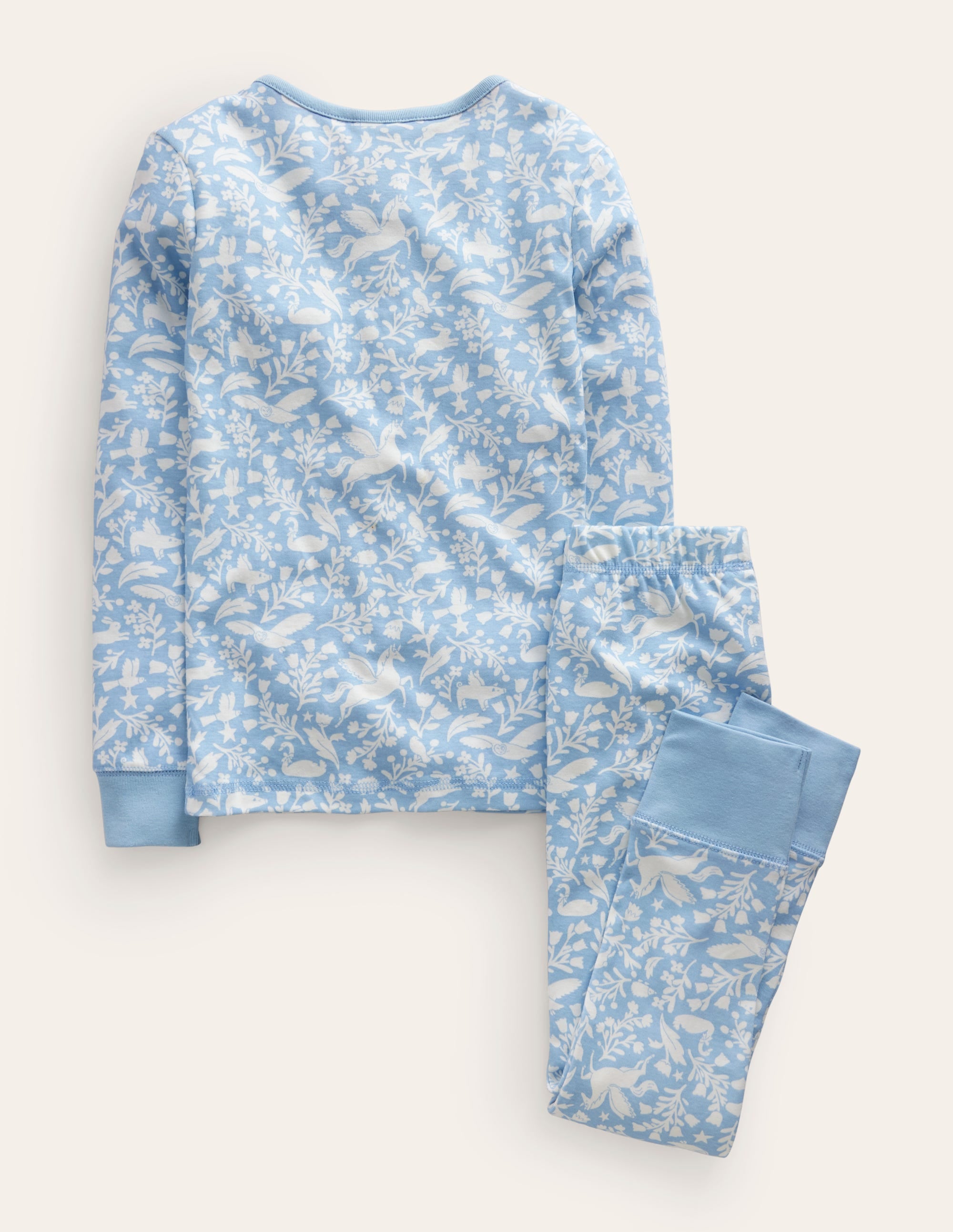 Snug Henley Pyjamas-Ice Blue Pets - Image 2