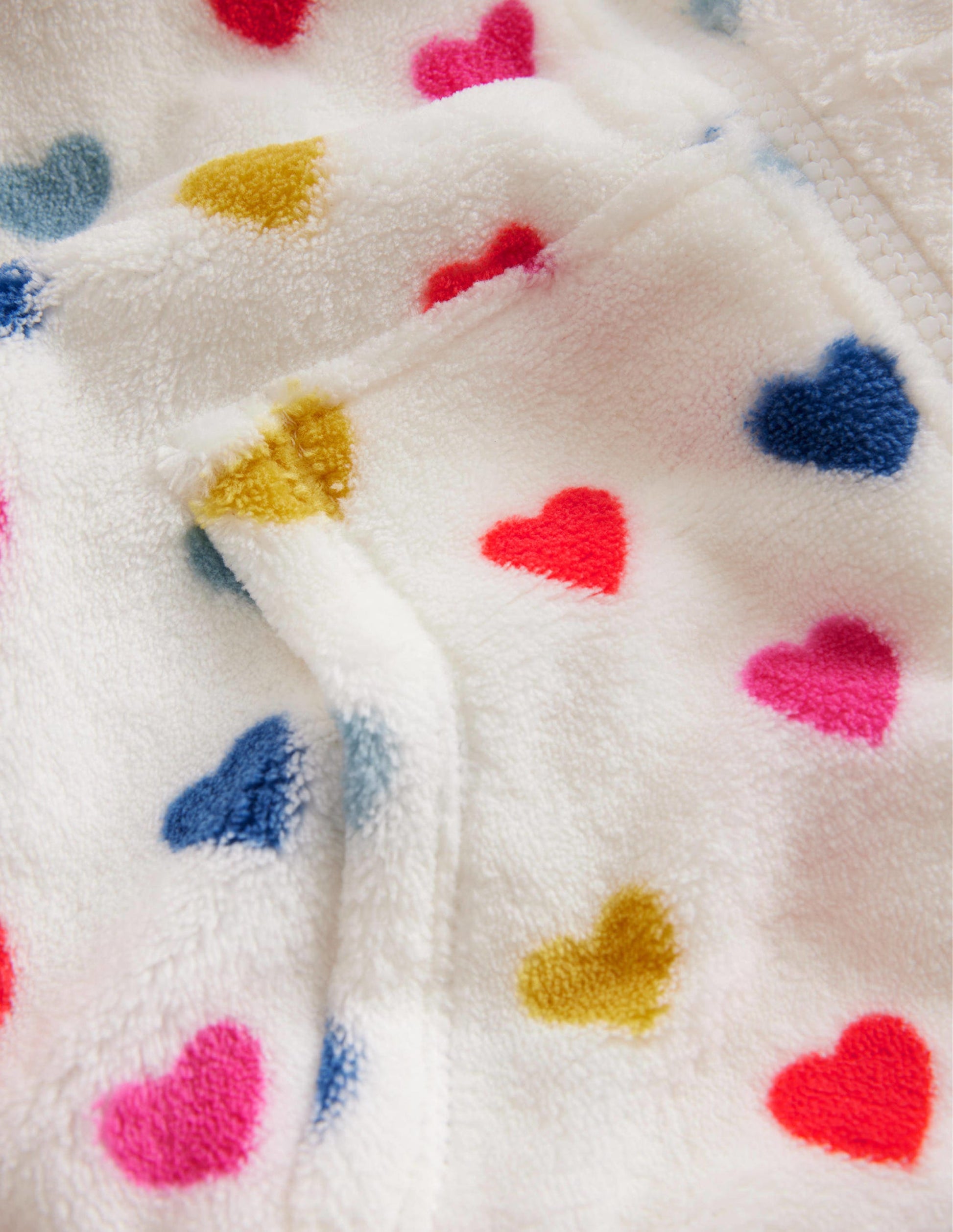 Cosy Fleece All-In-One-Ivory Multi Hearts-3