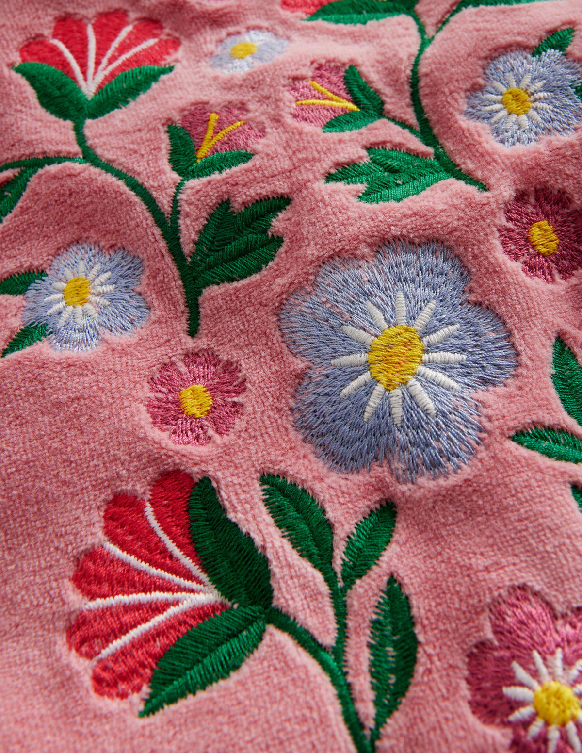 Embroidered Velour Sweat-Almond Pink Floral - Image 3