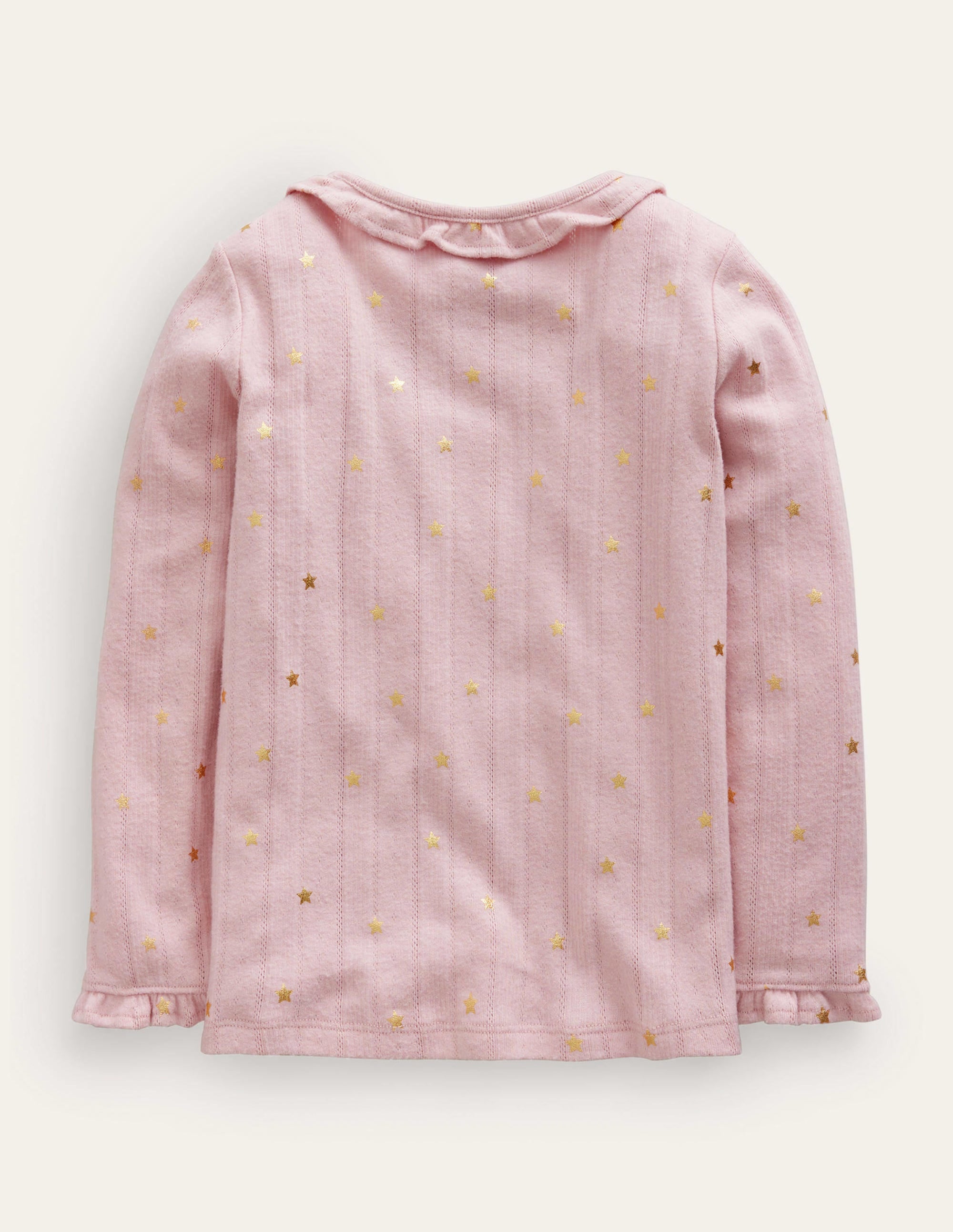 Ruffle Sparkle Pointelle-French Pink Gold Star - Image 2
