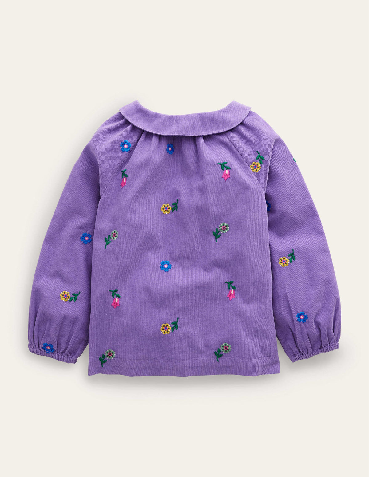 Embroidered Cord Shirt-Aster Purple Floral-2