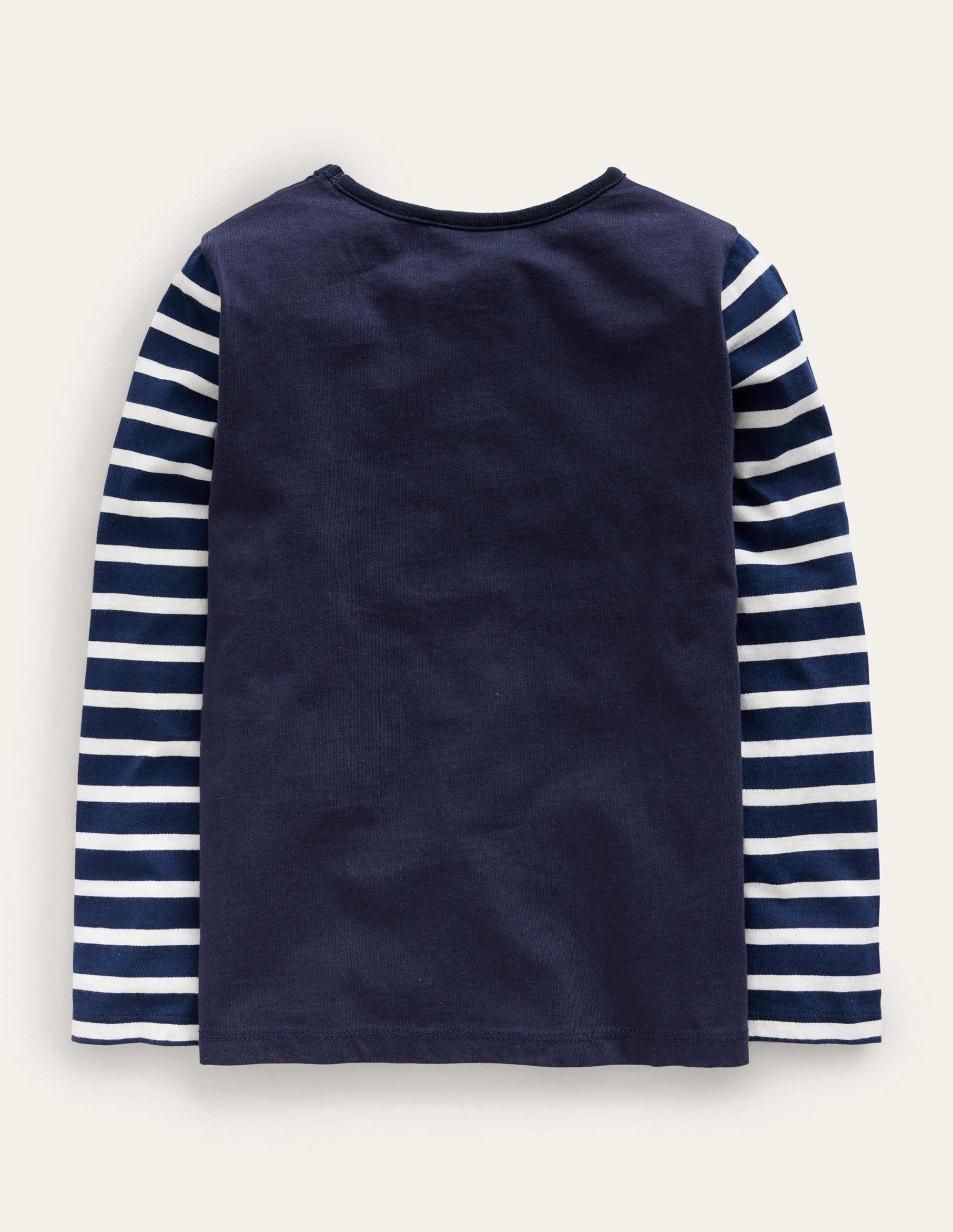 Festive Applique T-shirt-French Navy Sleigh Scene - Image 2