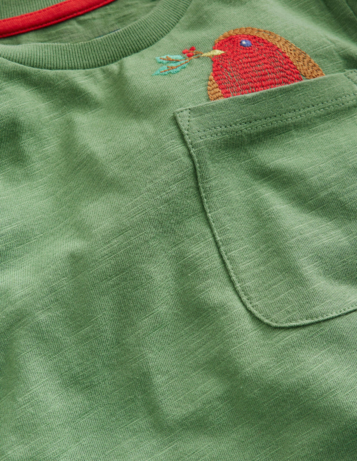 Pocket Logo T-shirt-Safari Green Robin - Image 3