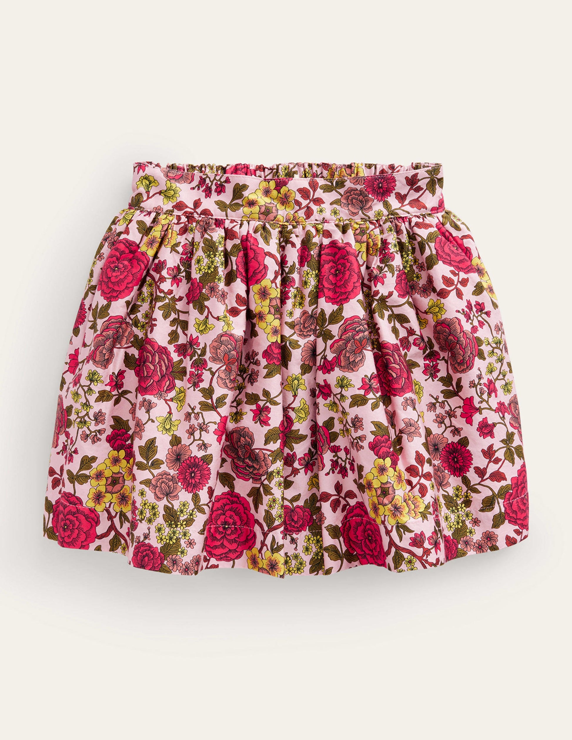 Sateen Twirly Skirt-Chalky Pink Woodland Rose-1