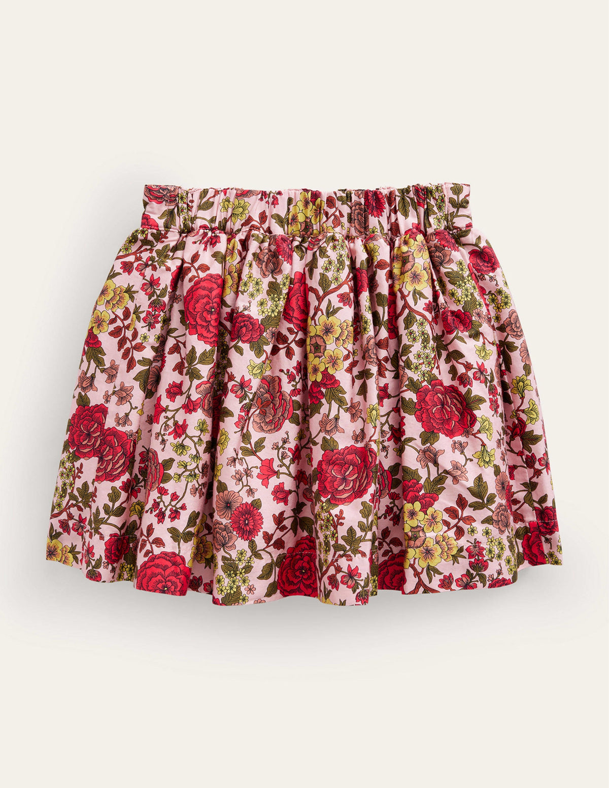 Sateen Twirly Skirt-Chalky Pink Woodland Rose-2