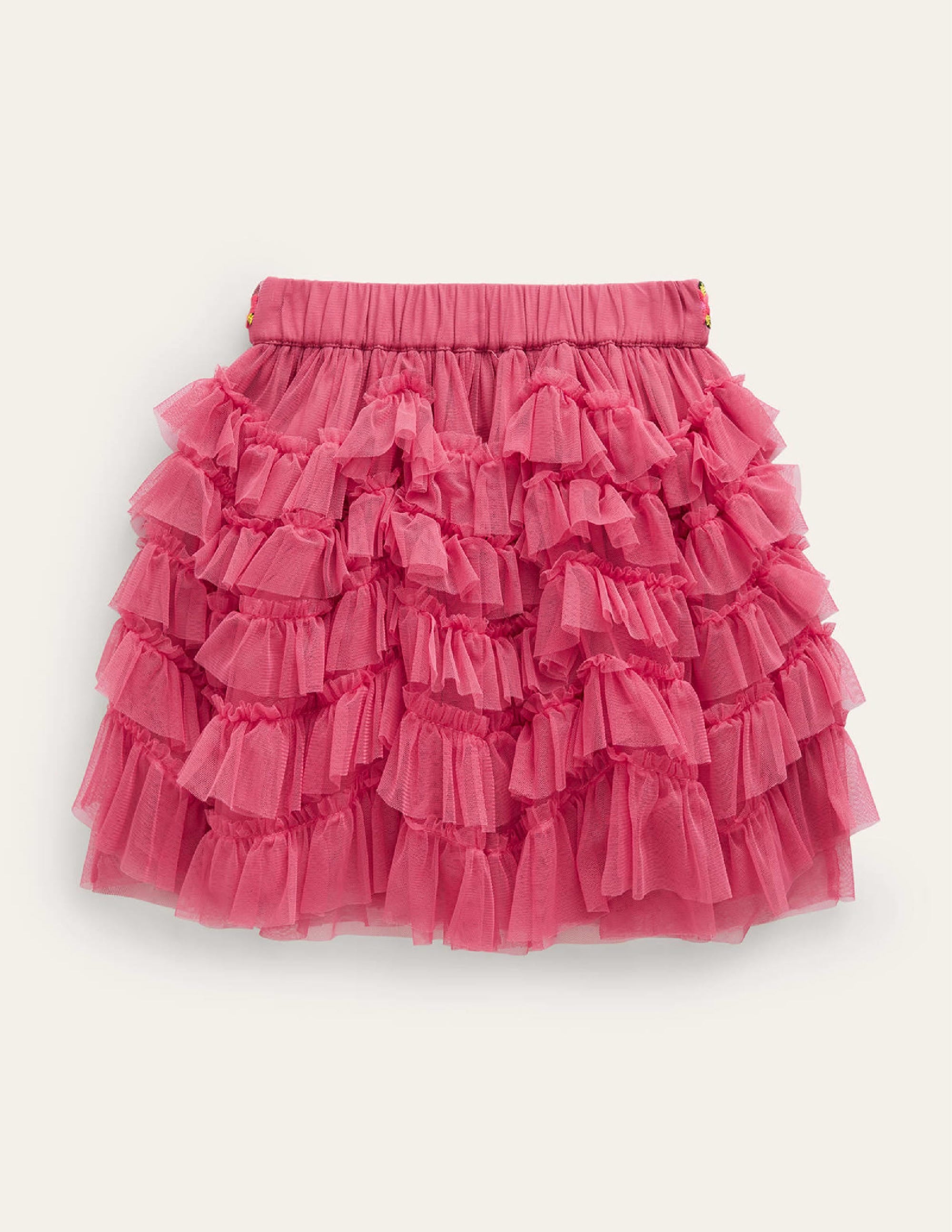 Ruffle Tulle Skirt-Rose Pink - Image 2