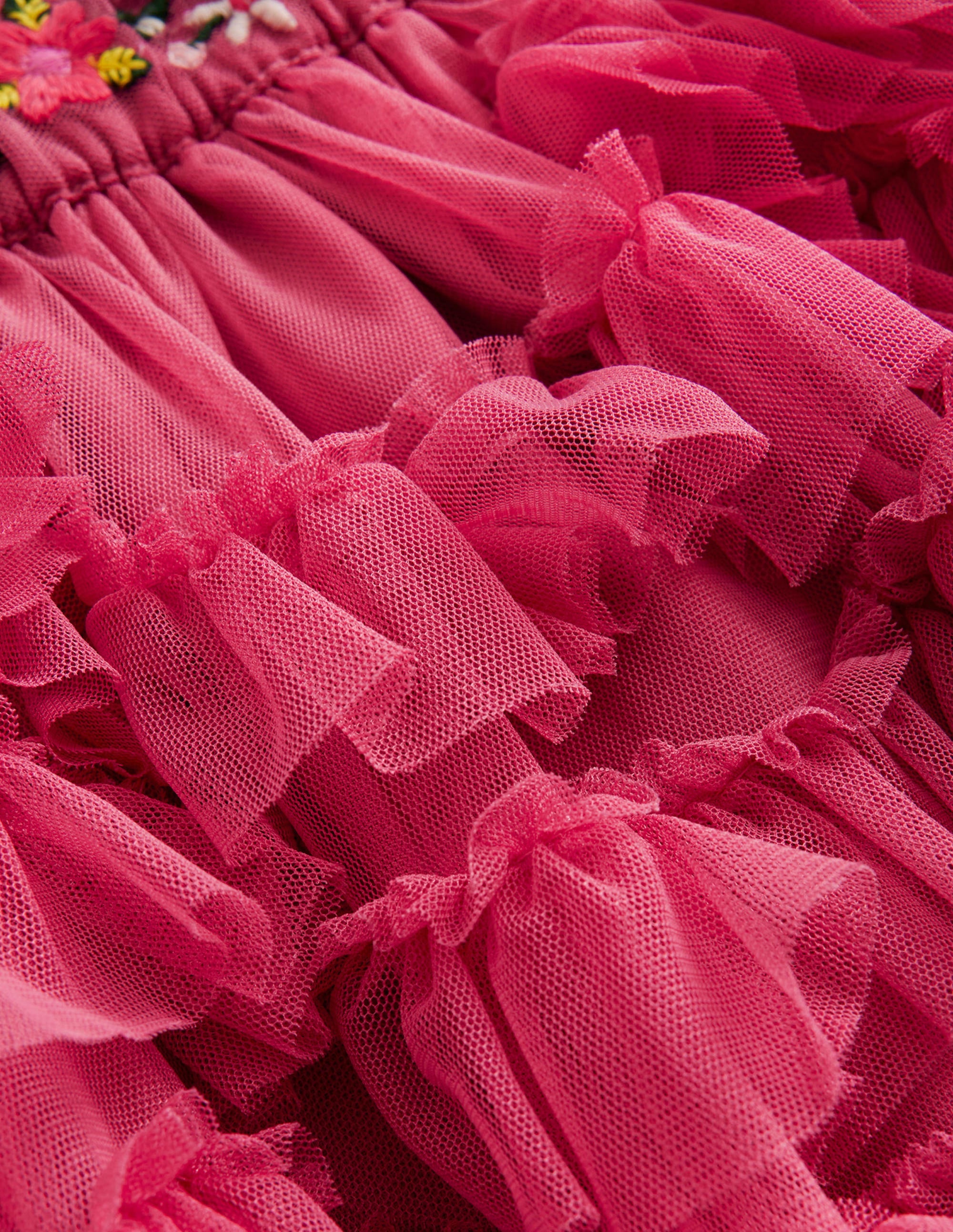 Ruffle Tulle Skirt-Rose Pink - Image 3