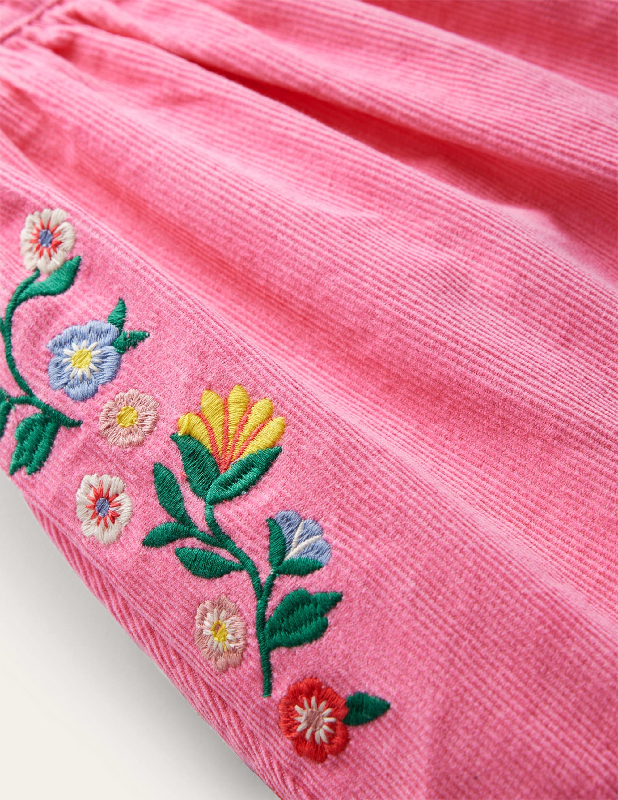 Heritage Embroidered Skirt-Knockout Pink Embroidery - Image 3