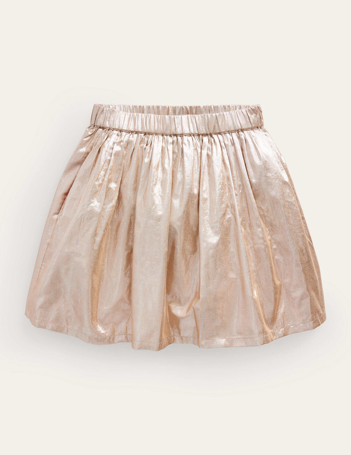 Metallic Party Skirt-Gold Metallic-1