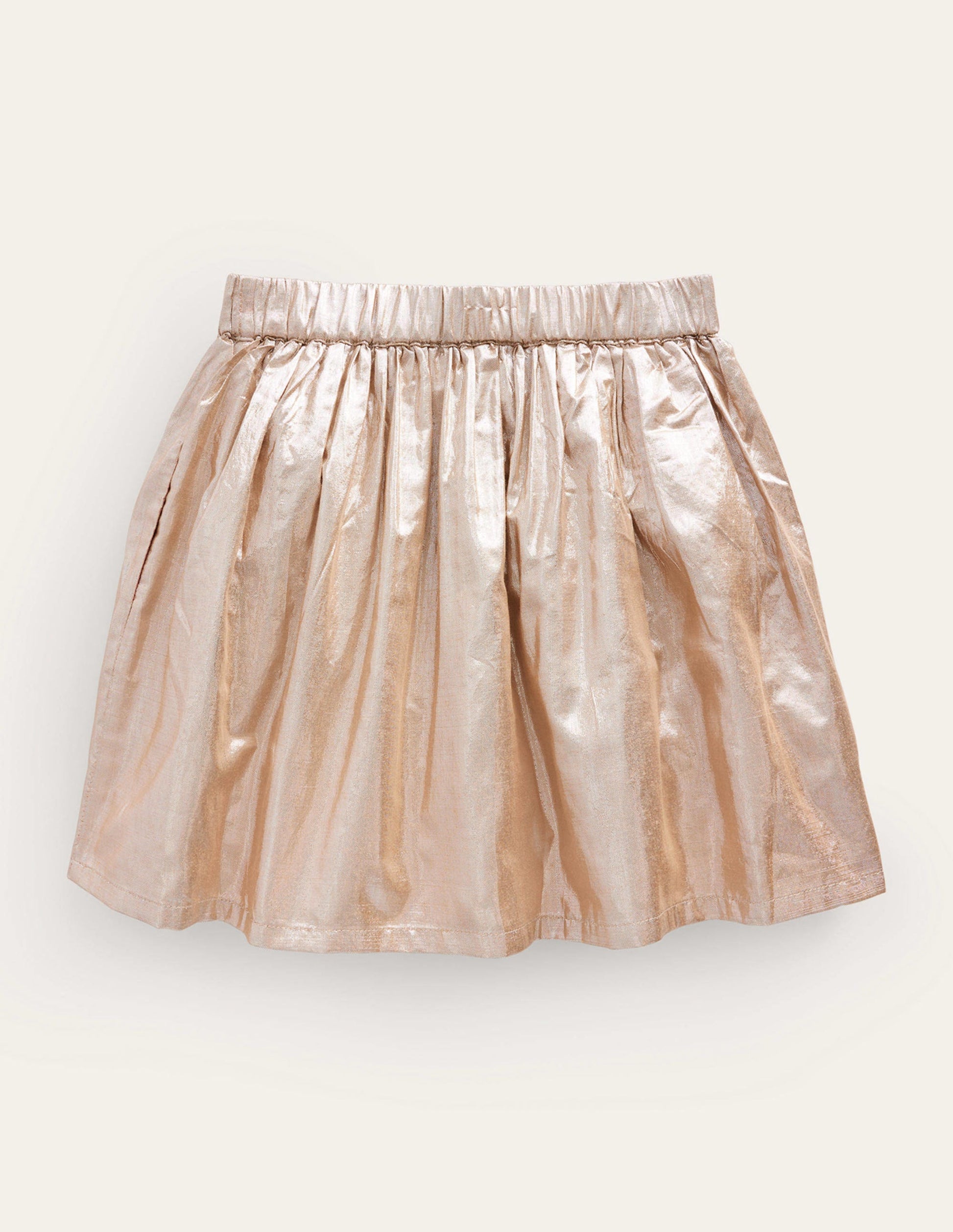 Metallic Party Skirt-Gold Metallic-2