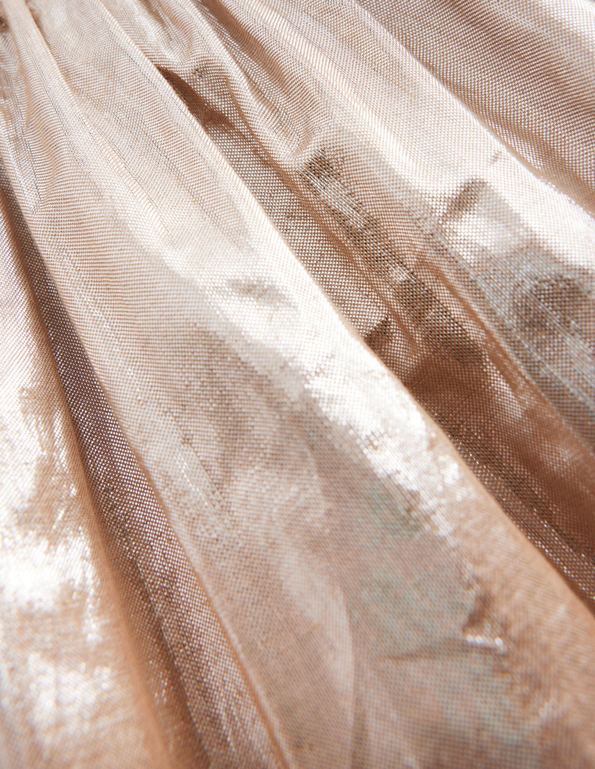 Metallic Party Skirt-Gold Metallic-3