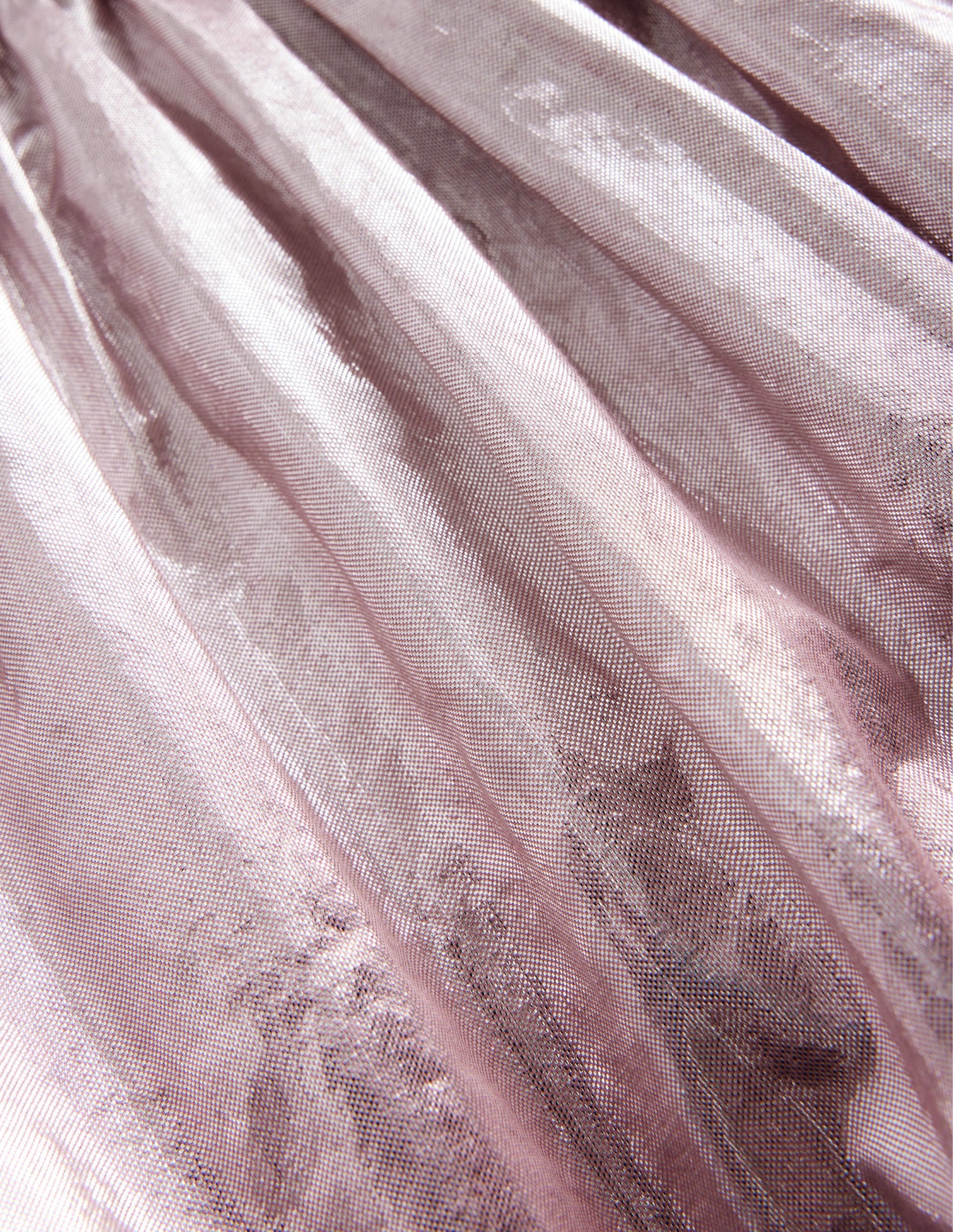 Metallic Party Skirt-Almond Pink - Image 3