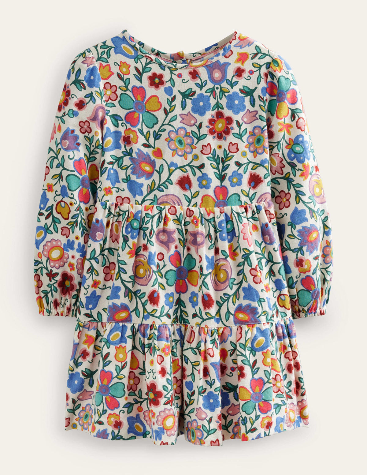 Twirly Cotton Dress-Multi Easter Poppy-1