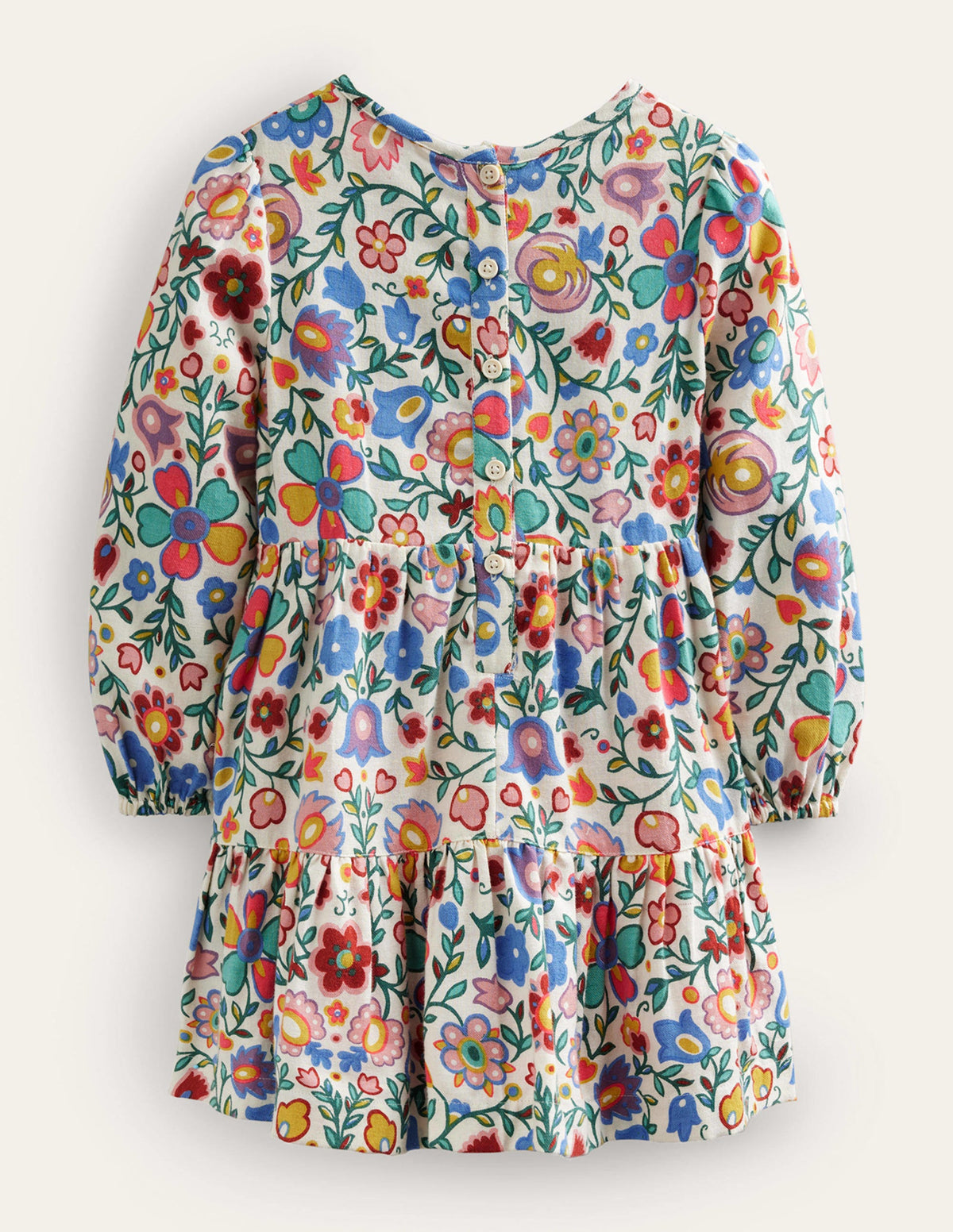 Twirly Cotton Dress-Multi Easter Poppy-2