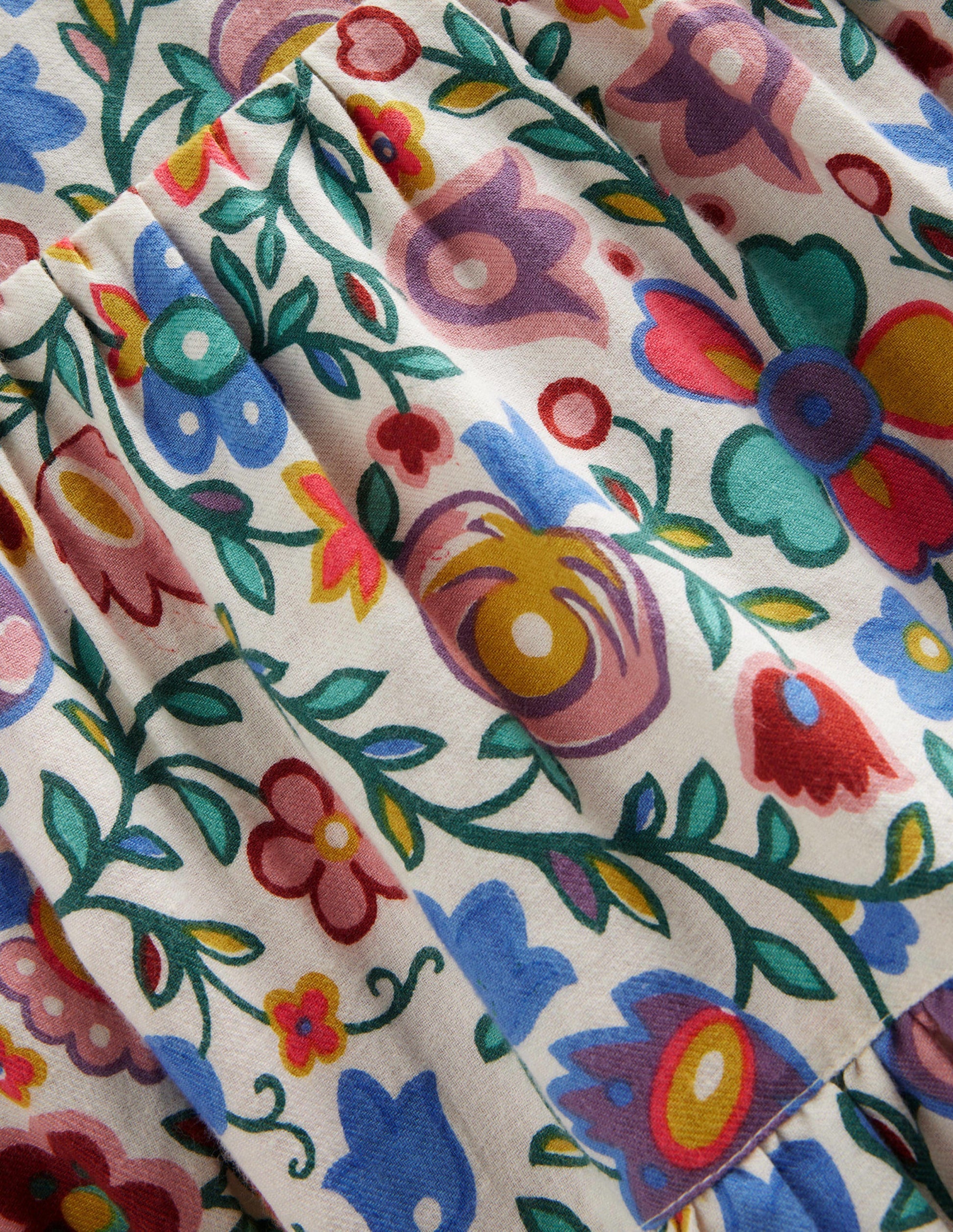Twirly Cotton Dress-Multi Easter Poppy-3