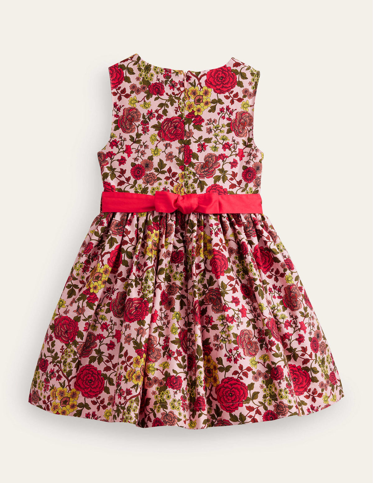 Sateen Party Dress-Chalky Pink Woodland Rose - Image 2