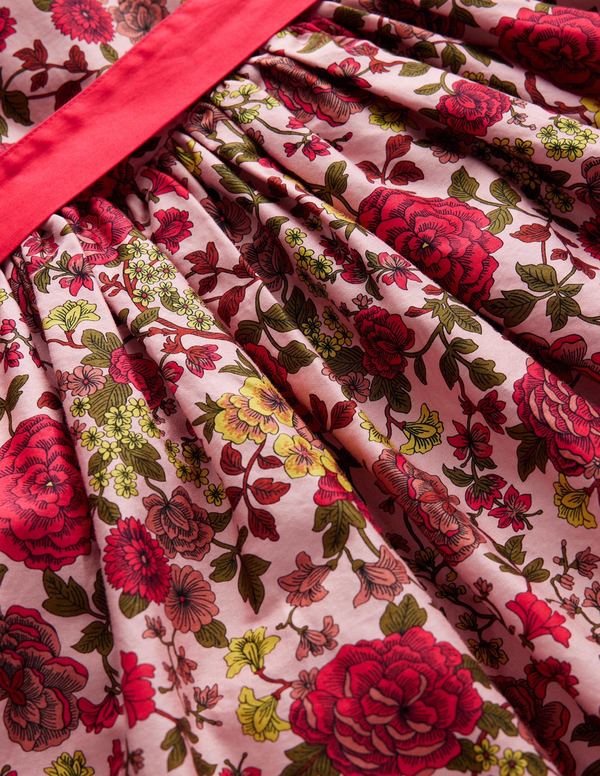 Sateen Party Dress-Chalky Pink Woodland Rose - Image 3