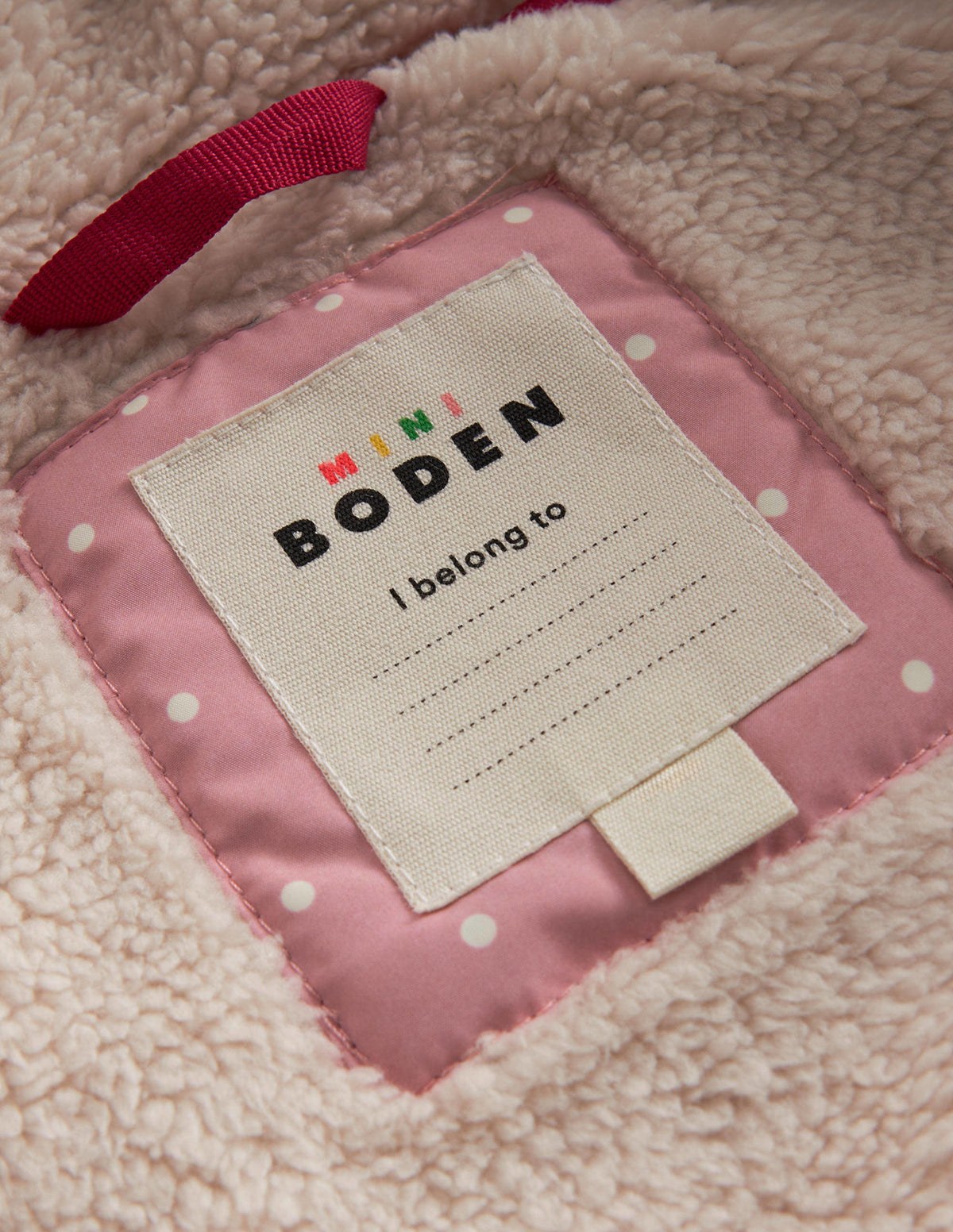 Novelty Padded Coat-Putty / Vintage Pink Spot-4