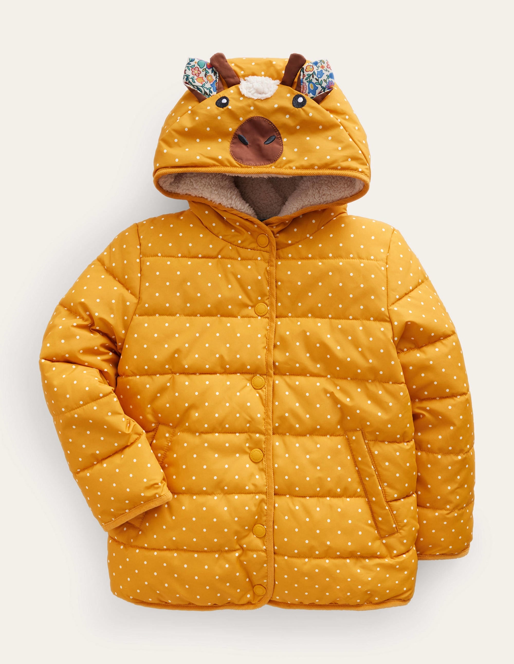 Novelty Padded Coat-Brioche Pin Spot - Image 1