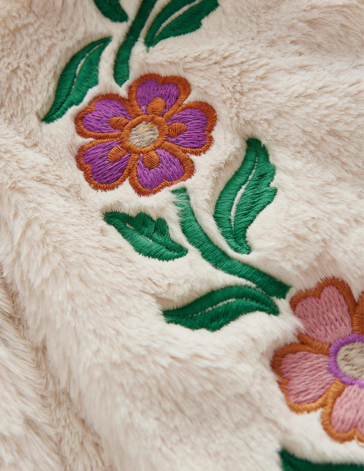 Reversible Faux Fur Gilet-Natural Ivory Floral-3
