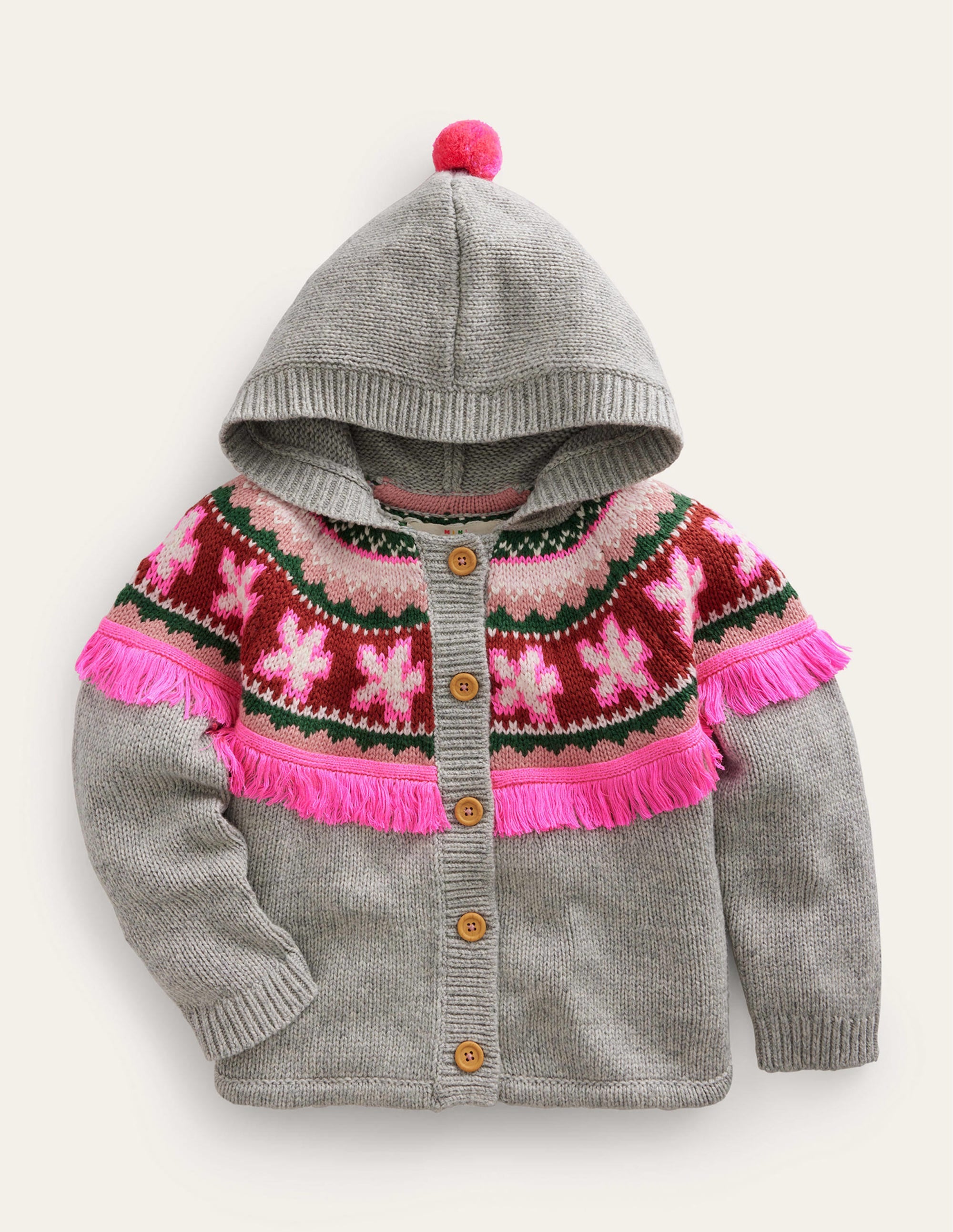 Poncho Cardigan-Grey Marl - Image 1
