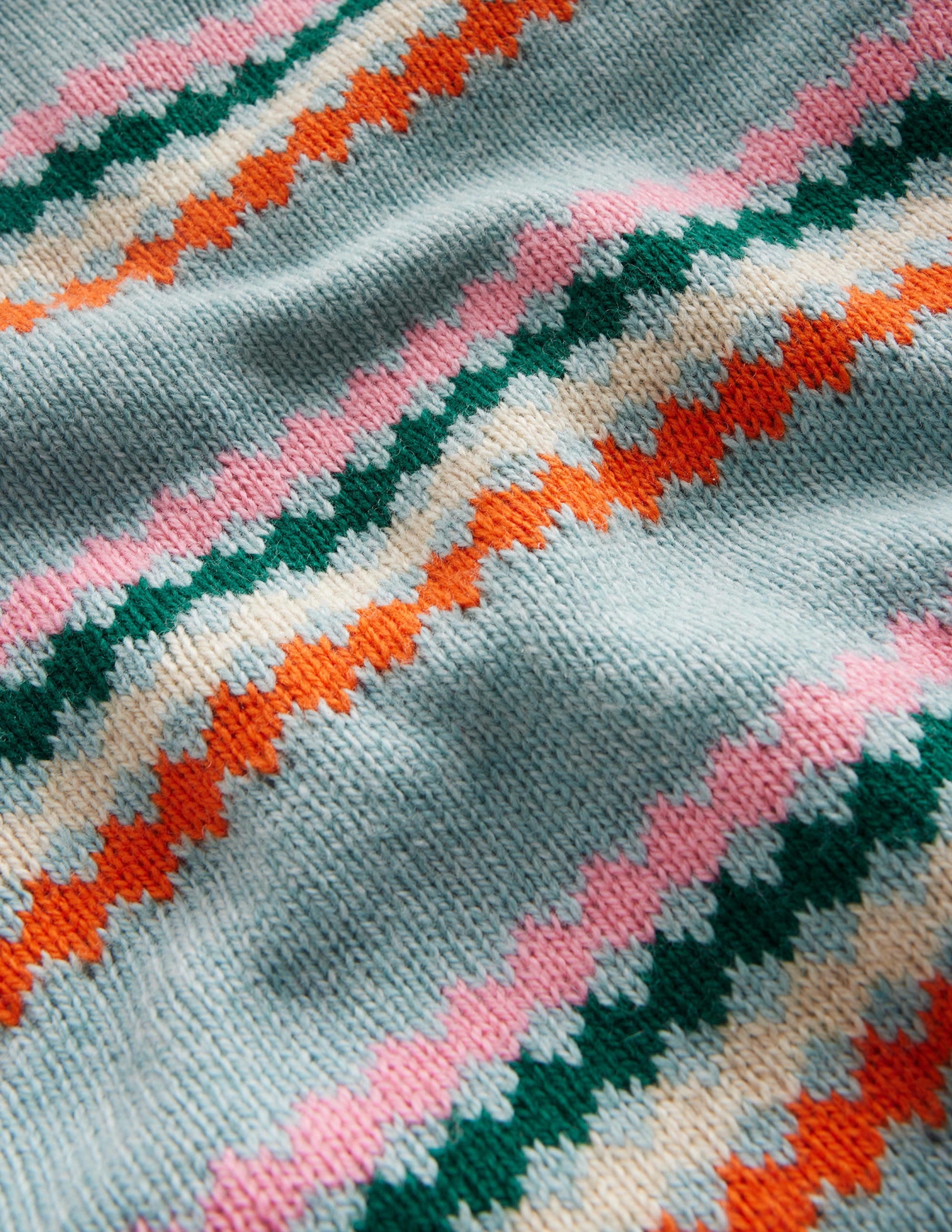 All Over Fair Isle Jumper-Dusk Blue Stripe - Image 3