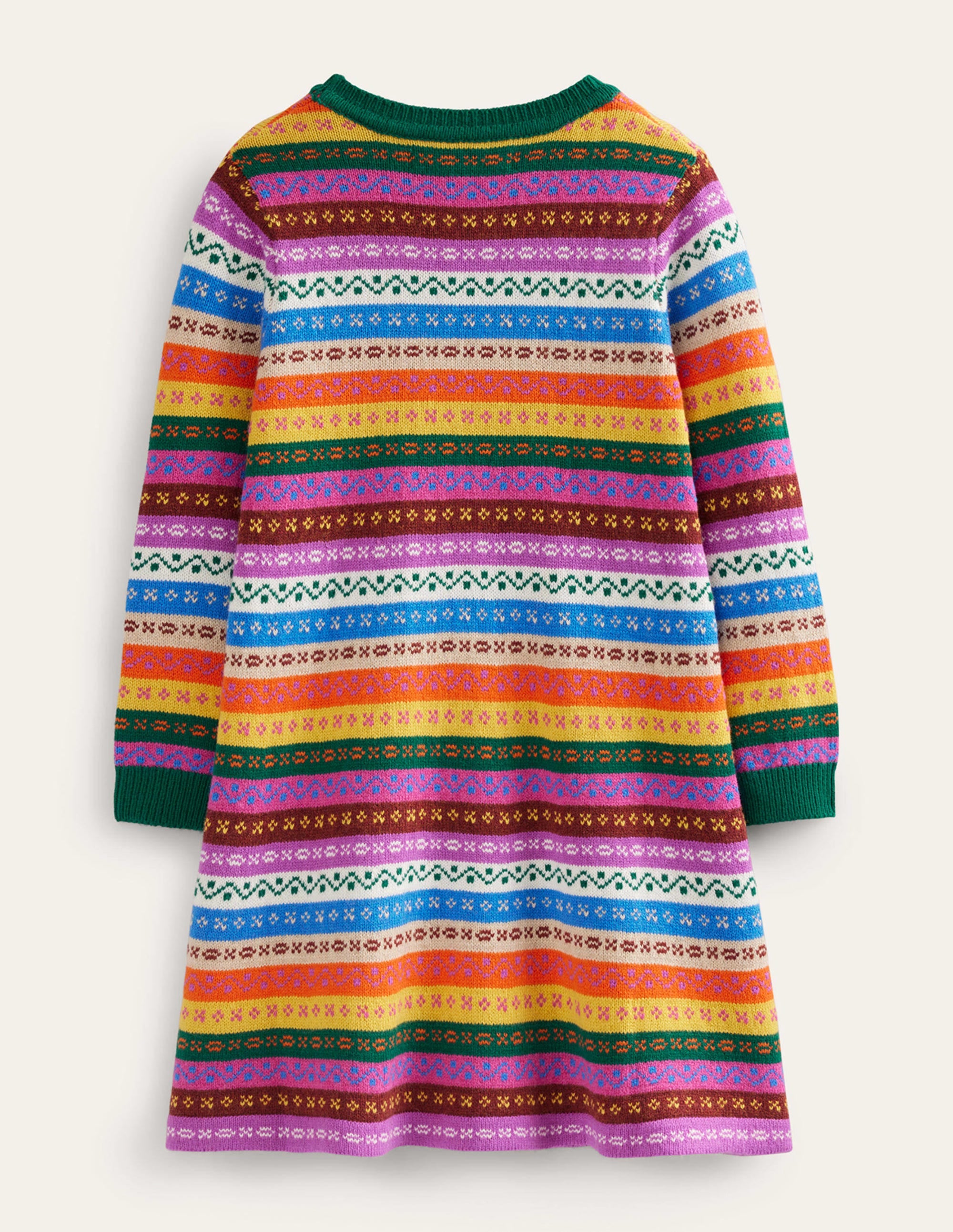 Fair Isle Jumper Dress-Multi Fair Isle - Image 2