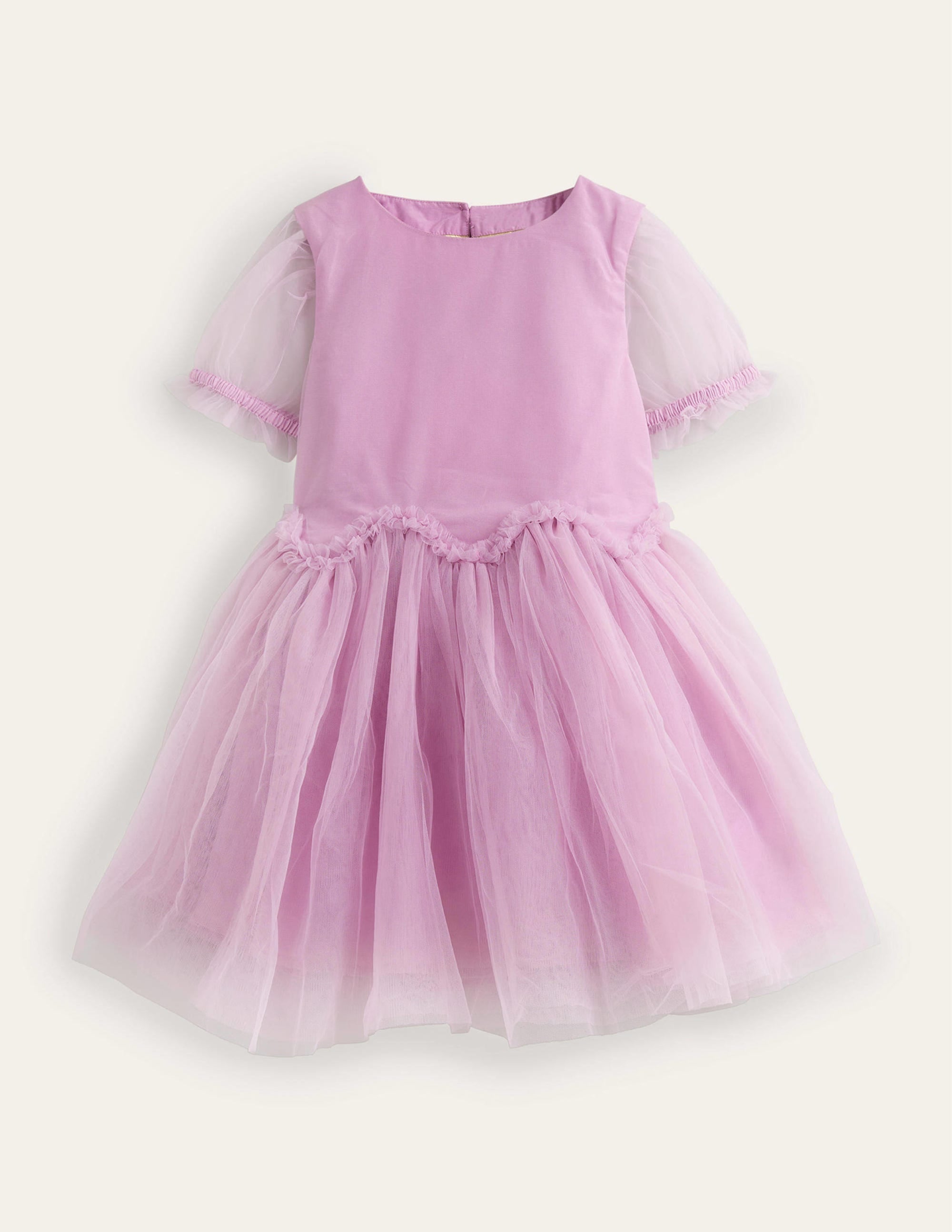 Tulle Ruffle Waist Dress-Lilac Blush - Image 1
