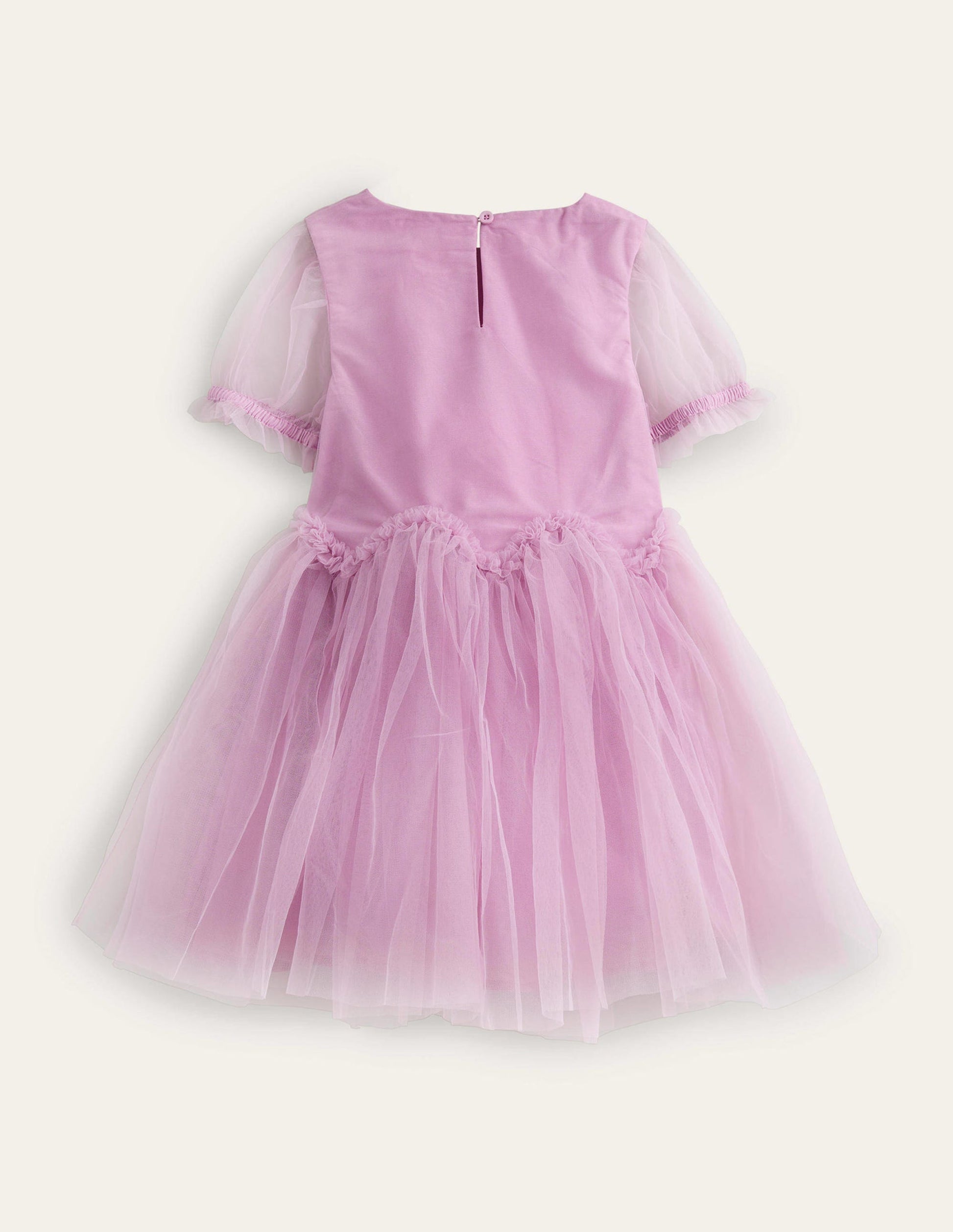 Tulle Ruffle Waist Dress-Lilac Blush-2