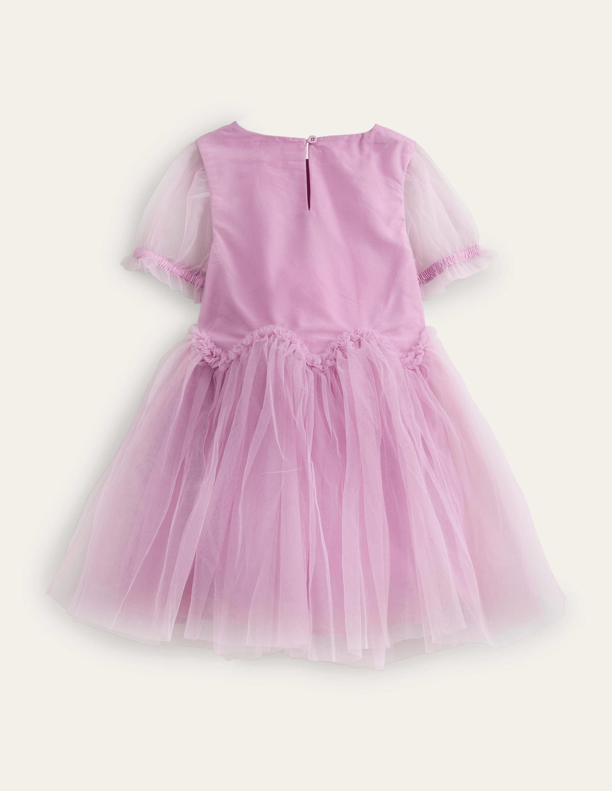 Tulle Ruffle Waist Dress-Lilac Blush - Image 2