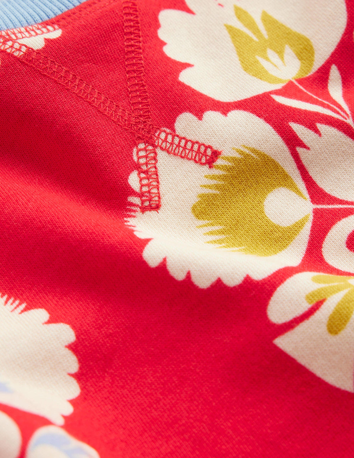 Printed Sweatshirt Dress-Strawberry Tart Woodblock - Image 3