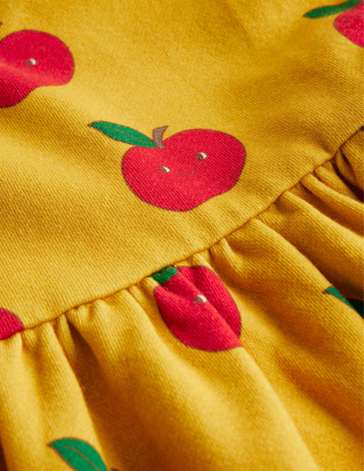 Printed Sweatshirt Dress-Oil yellow Apples - Image 3