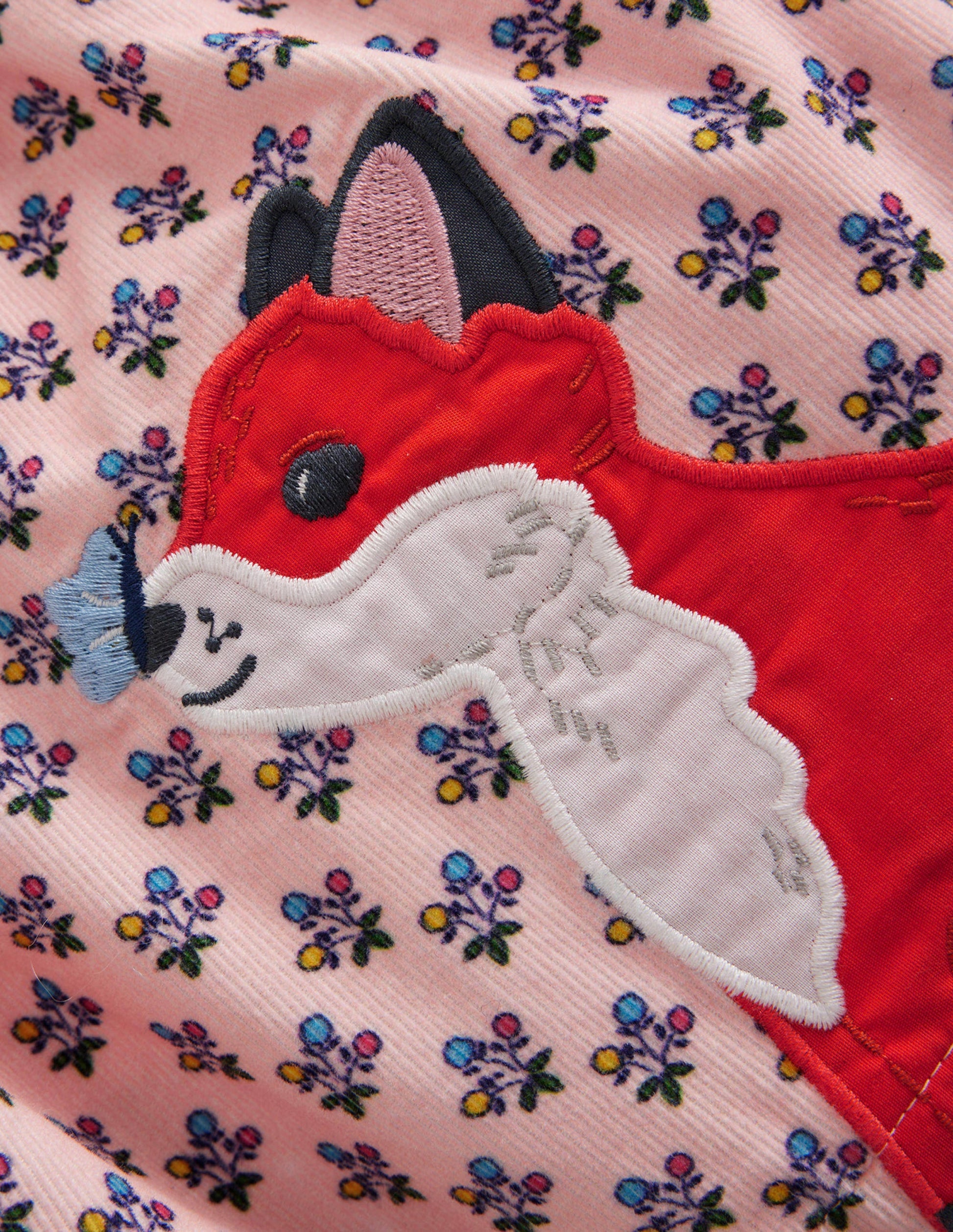 Appliqué Cord Skirt-Cord Fox Applique-3