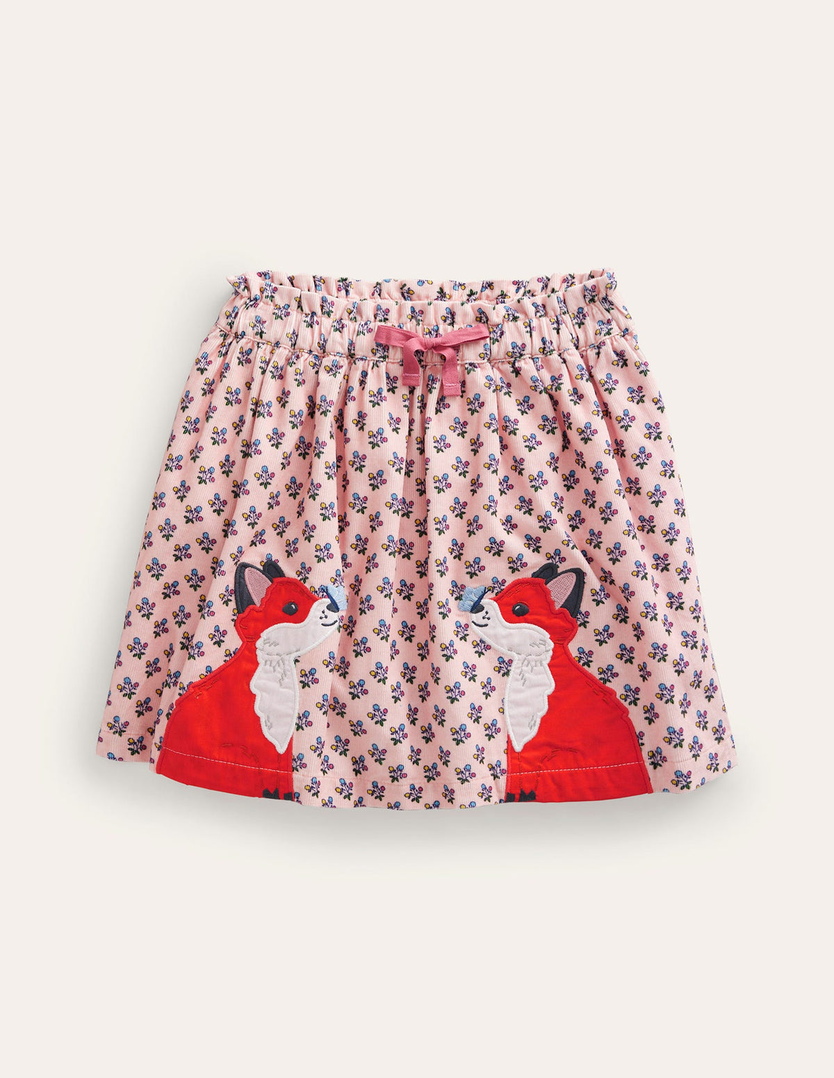 Appliqué Cord Skirt-Cord Fox Applique - Image 1