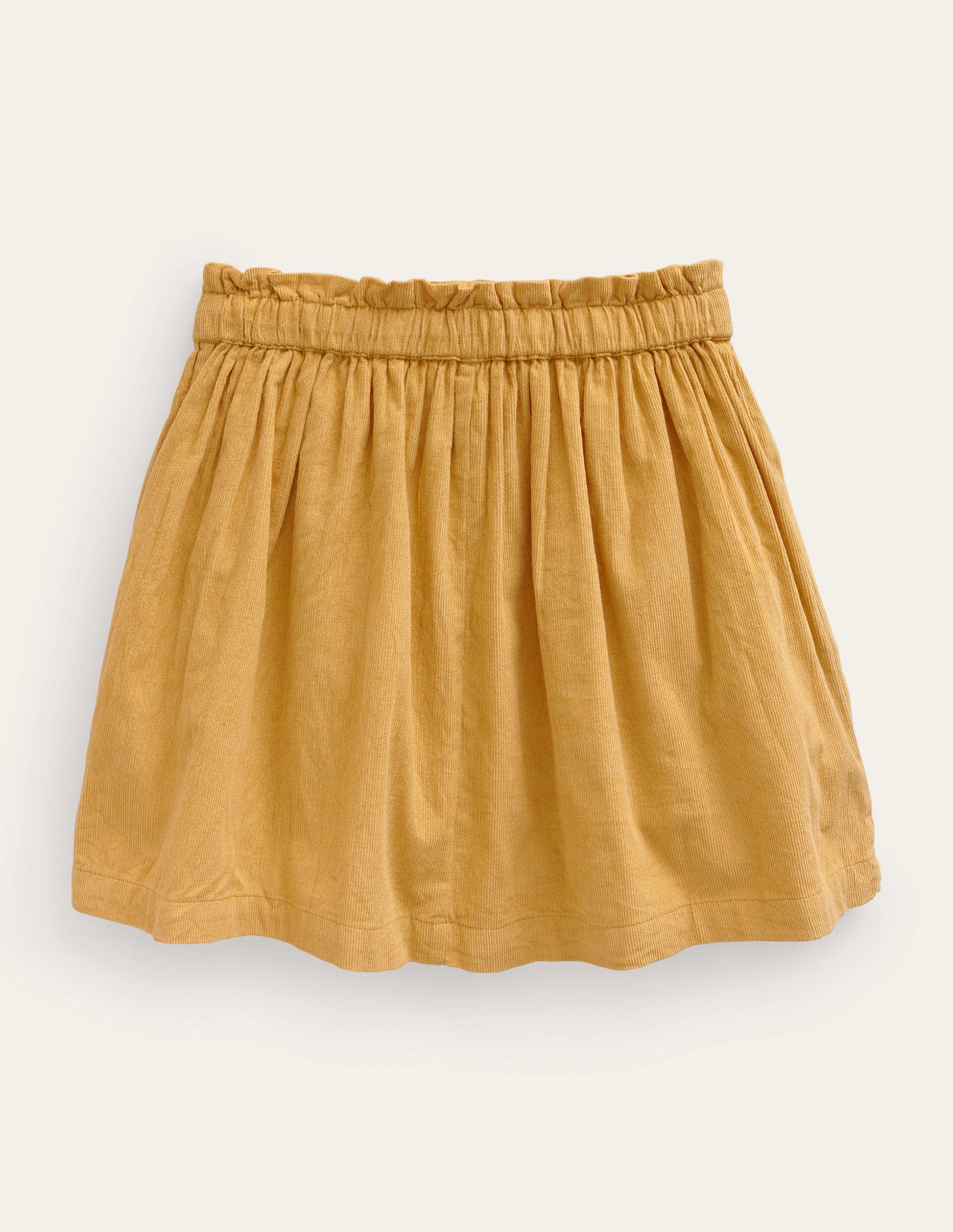 Appliqué Cord Skirt-Oil Yellow Woodland-2