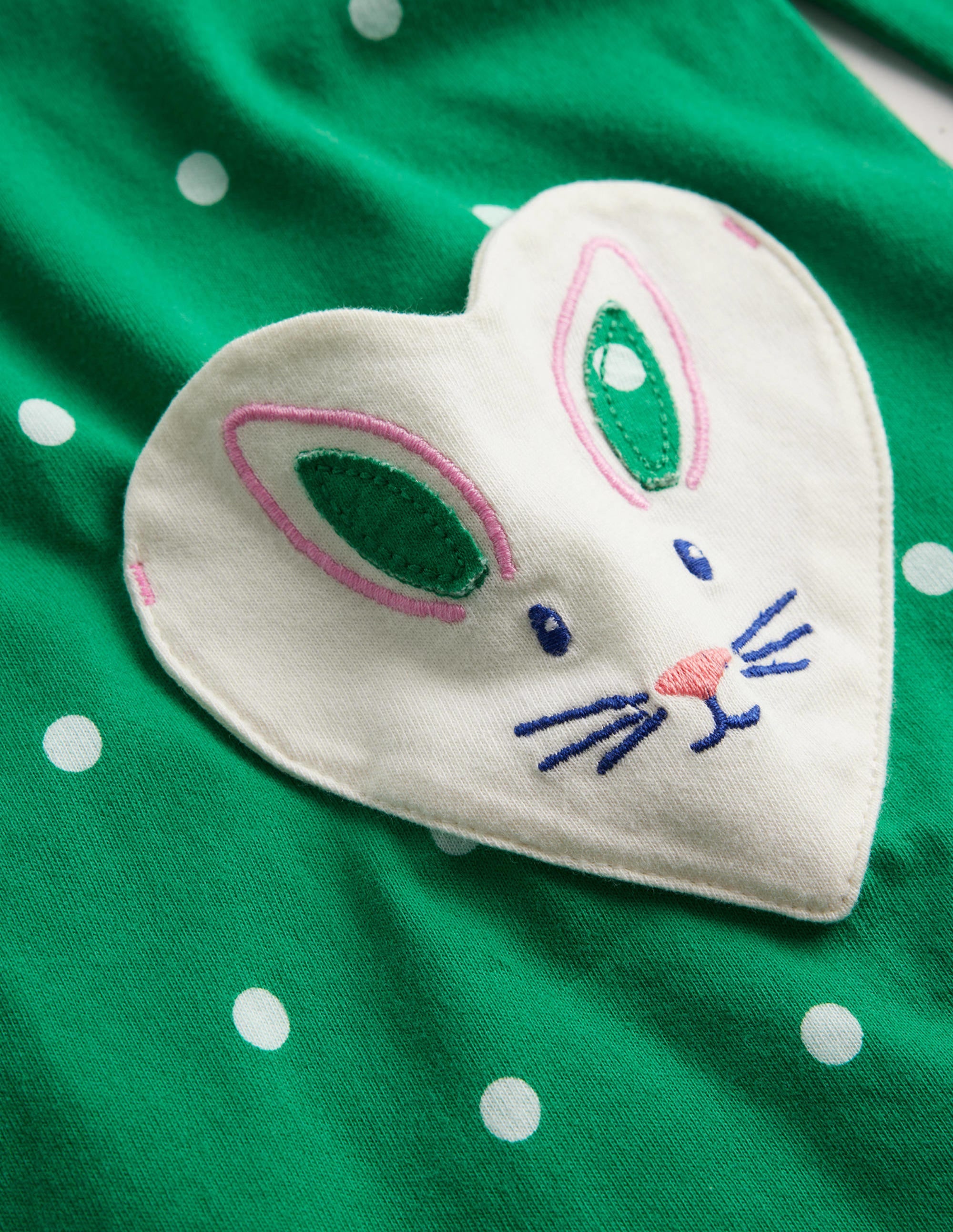 Collared Pocket Tunic-Veridian Green Spot Bunny - Image 3